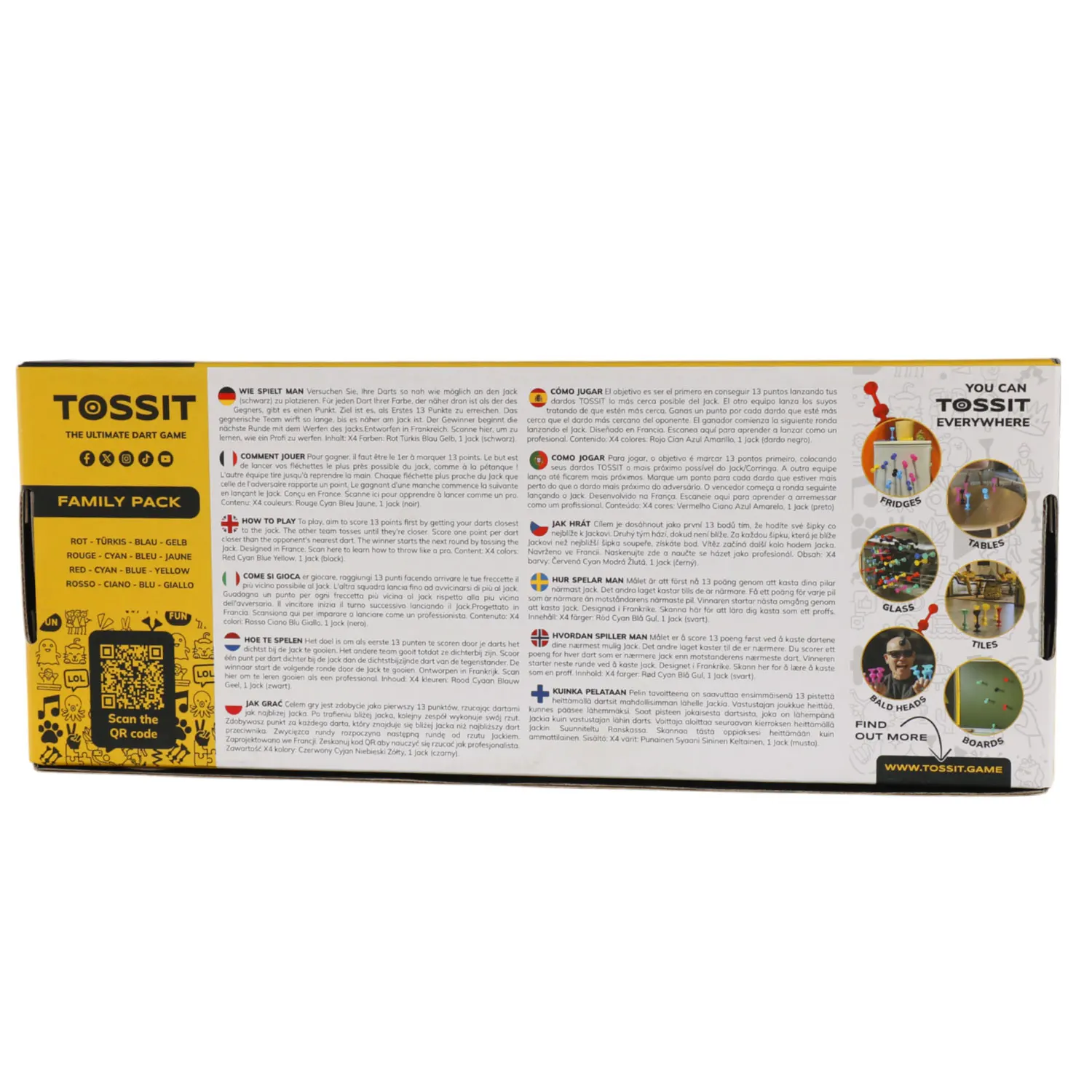 TOSSIT FAMILY PACK rot / türkis / hellblau / gelb-TOSSIT®