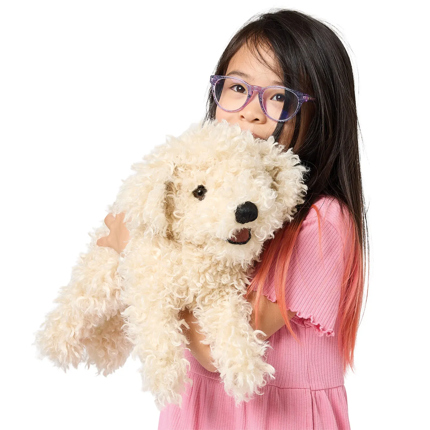 White Poodle Puppy / Pudelwelpe, weiß-Folkmanis® Handpuppen