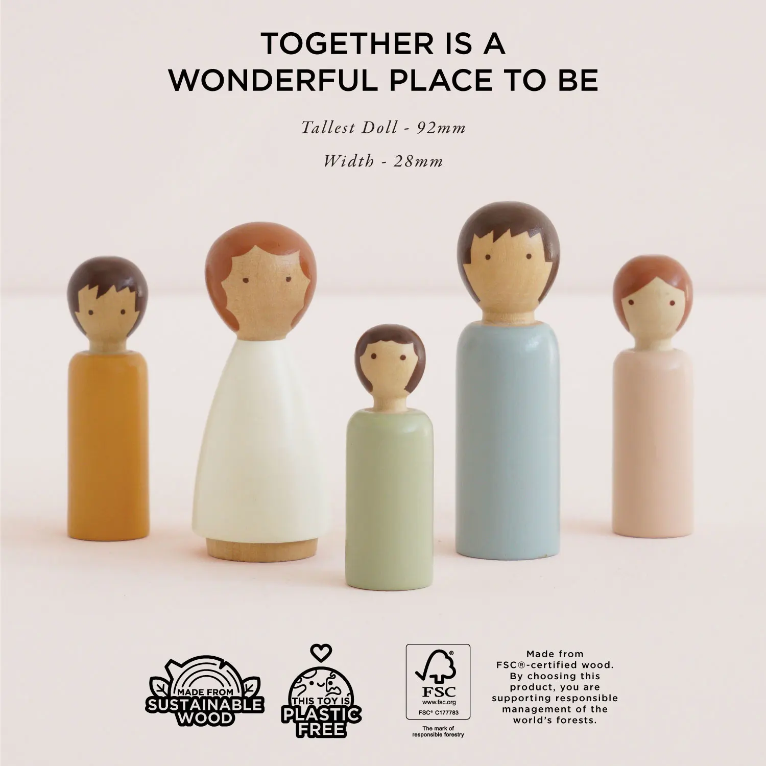 Holzfamilie Dubois / Dubois Wooden Family