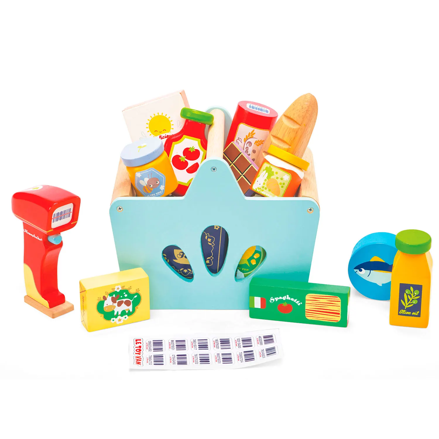 Gefüllter Einkaufskorb & Scanner / Groceries Set & Scanner-Le Toy Van (LTV)