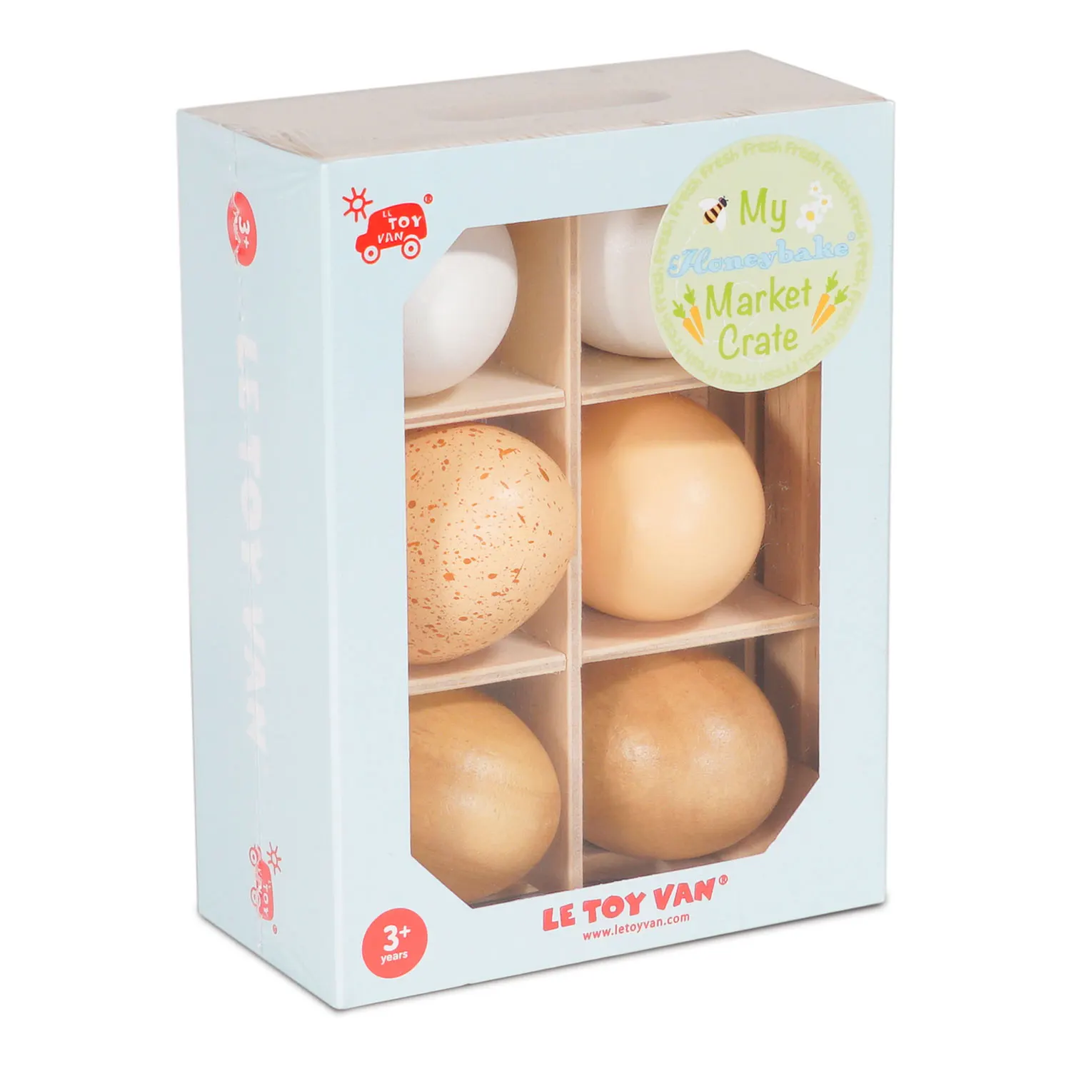 Frische Holzeier halbes Dutzend Marktkiste/Farm Eggs Wooden Market Crate - 2022-Le Toy Van (LTV)