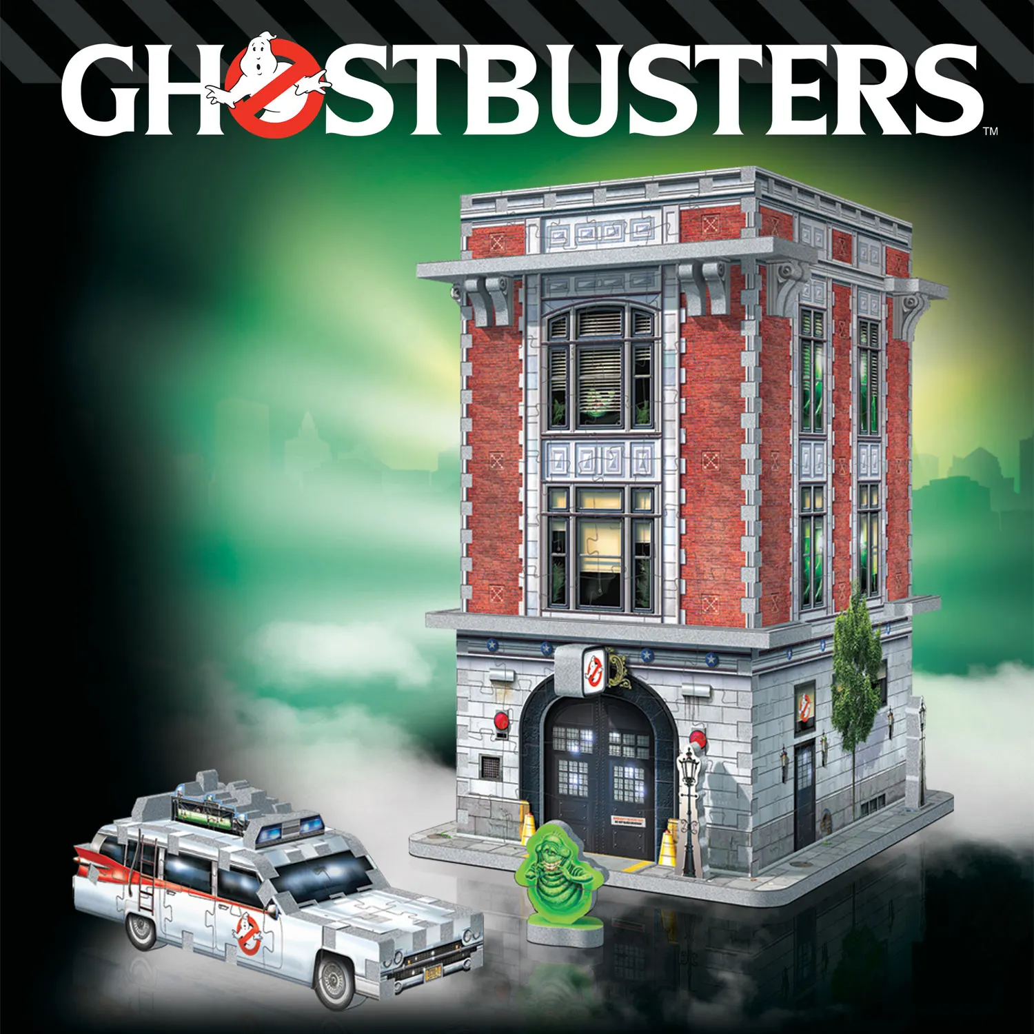 GHOSTBUSTERS FireHouse HQ (500Teile) - 3D-Puzzle-Wrebbit-3D Puzzles