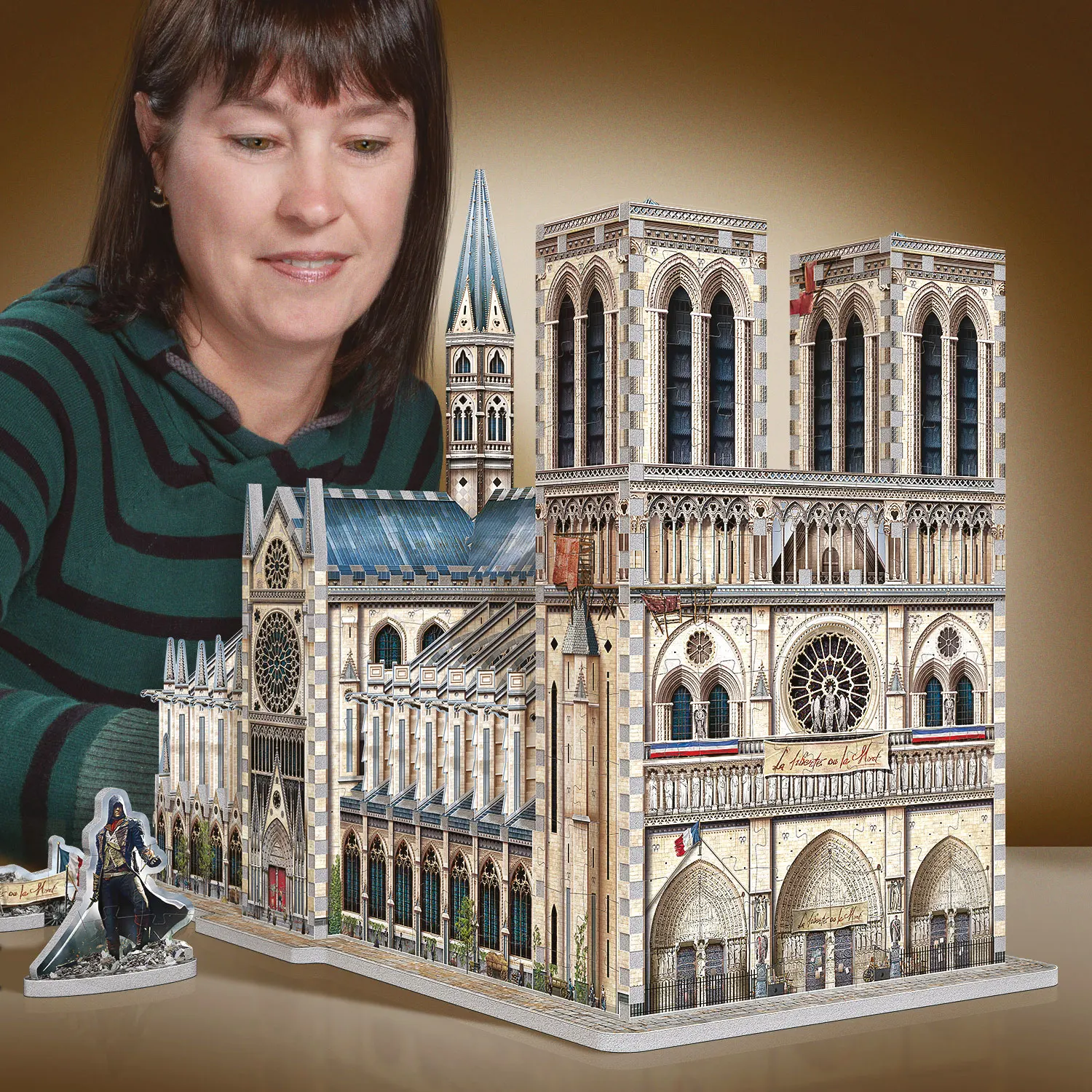 ASSASSINS CREED UNITY Notre-Dame (860 Teile)-Wrebbit-3D Puzzles