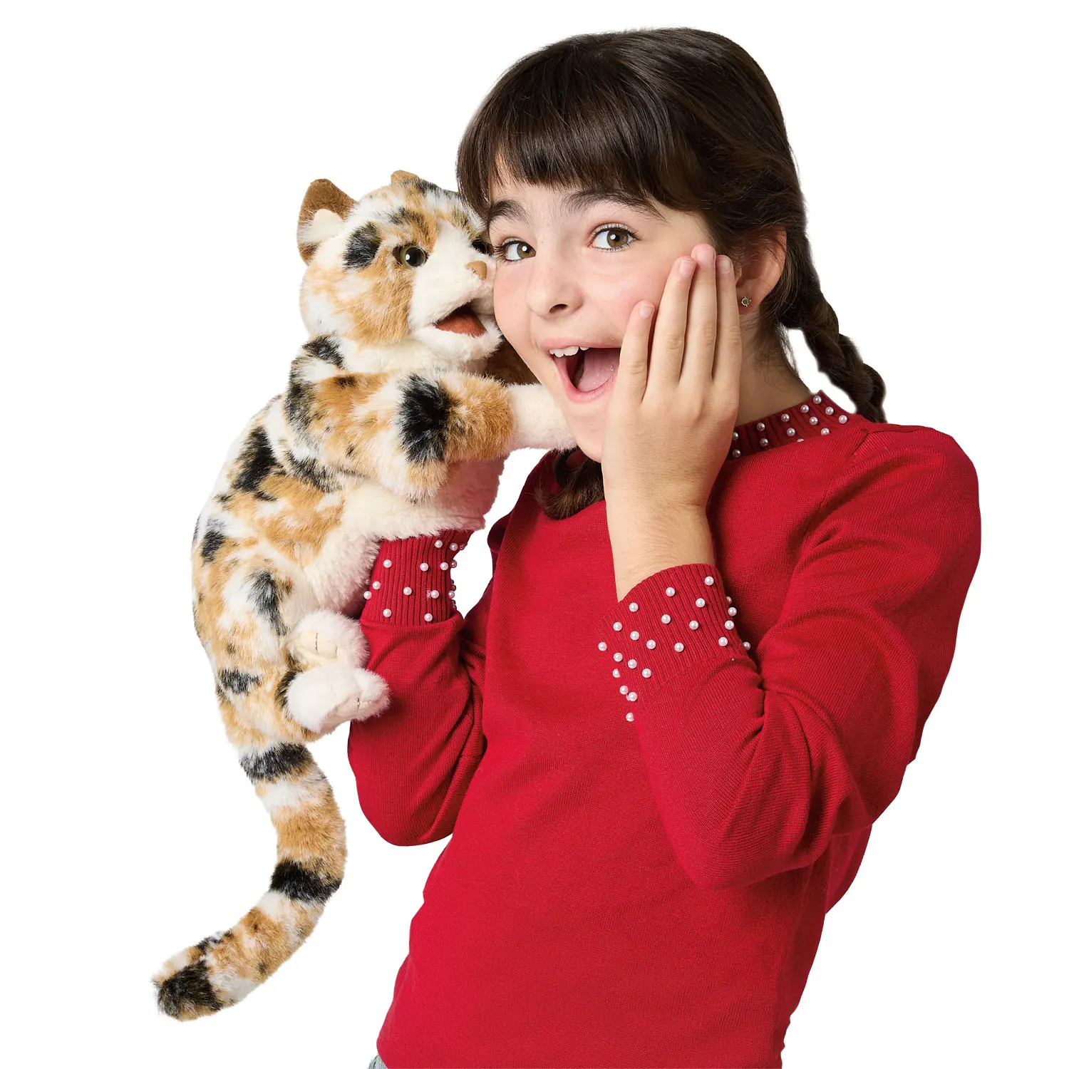 Calico Cat / 3-farbige Hauskatze-Folkmanis® Handpuppen