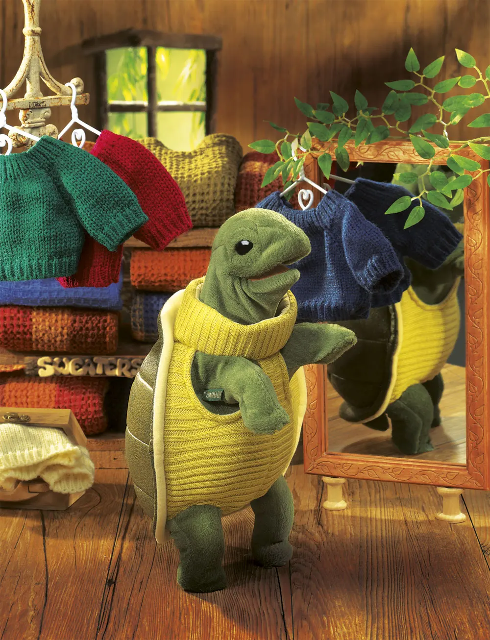 Schildkröte mit Rollkragen / Turtleneck Turtle-Folkmanis® Puppets