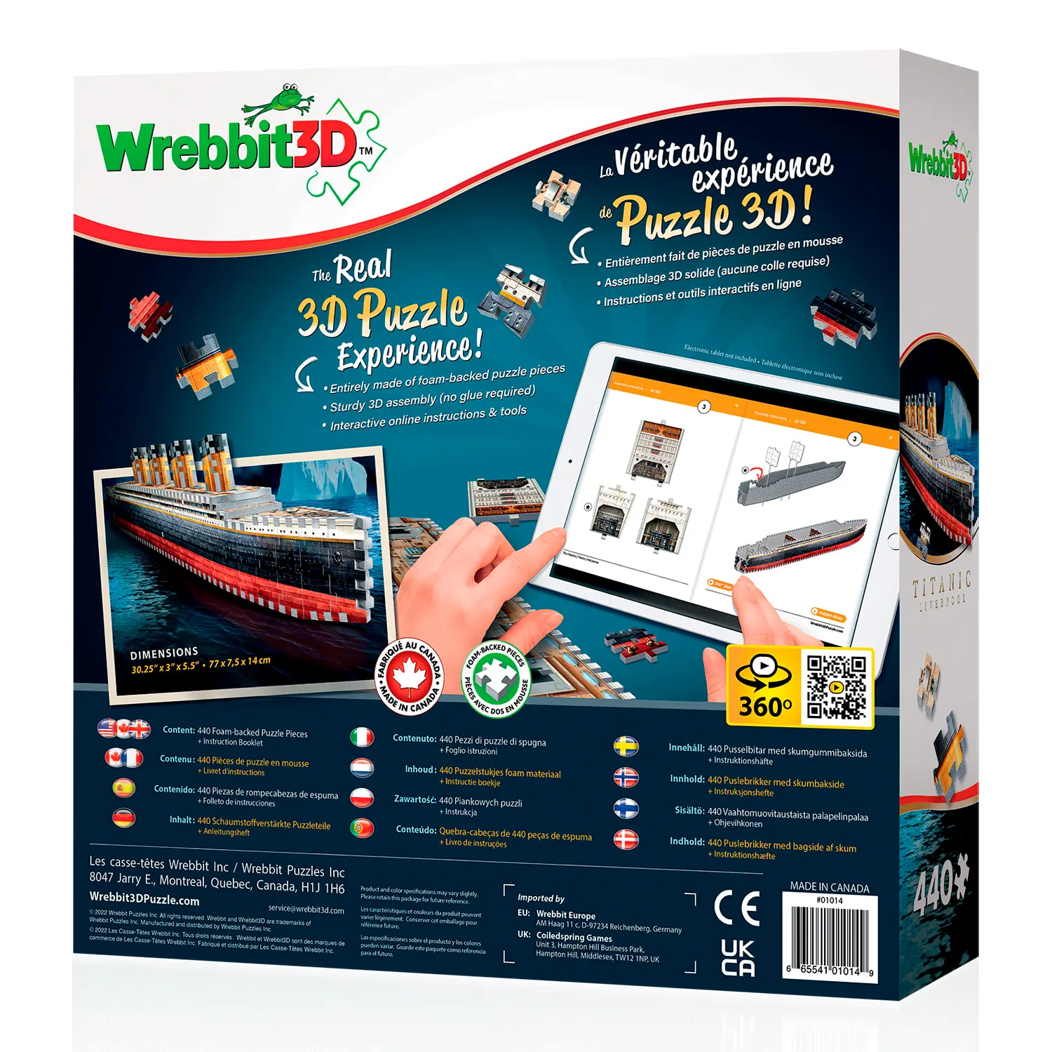 Titanic (440 Teile) - 3D-Puzzle-Wrebbit-3D Puzzles