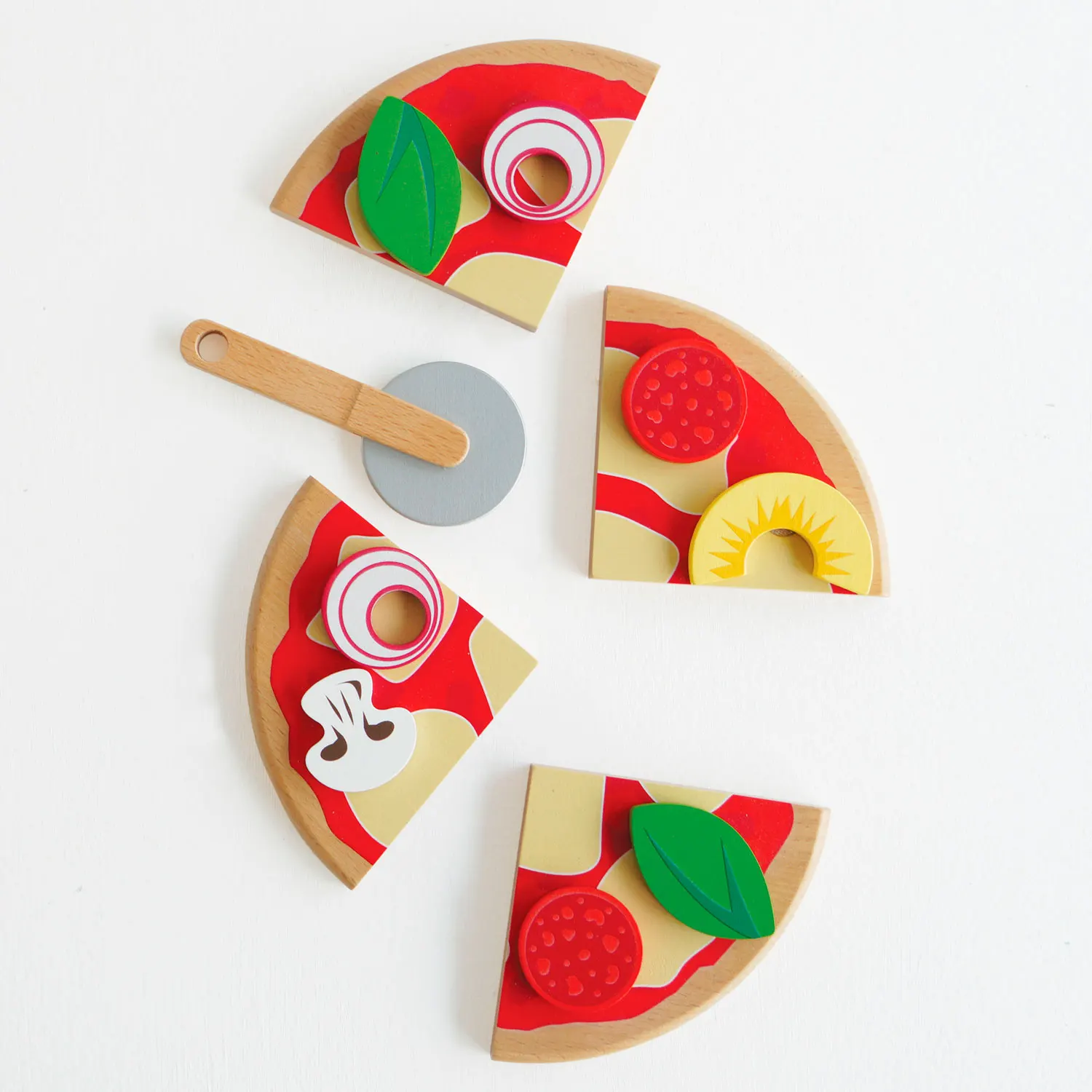 Pizza & Belag  mit Schneiderad / Pizza & Toppings with Slice Cutter-Le Toy Van (LTV)