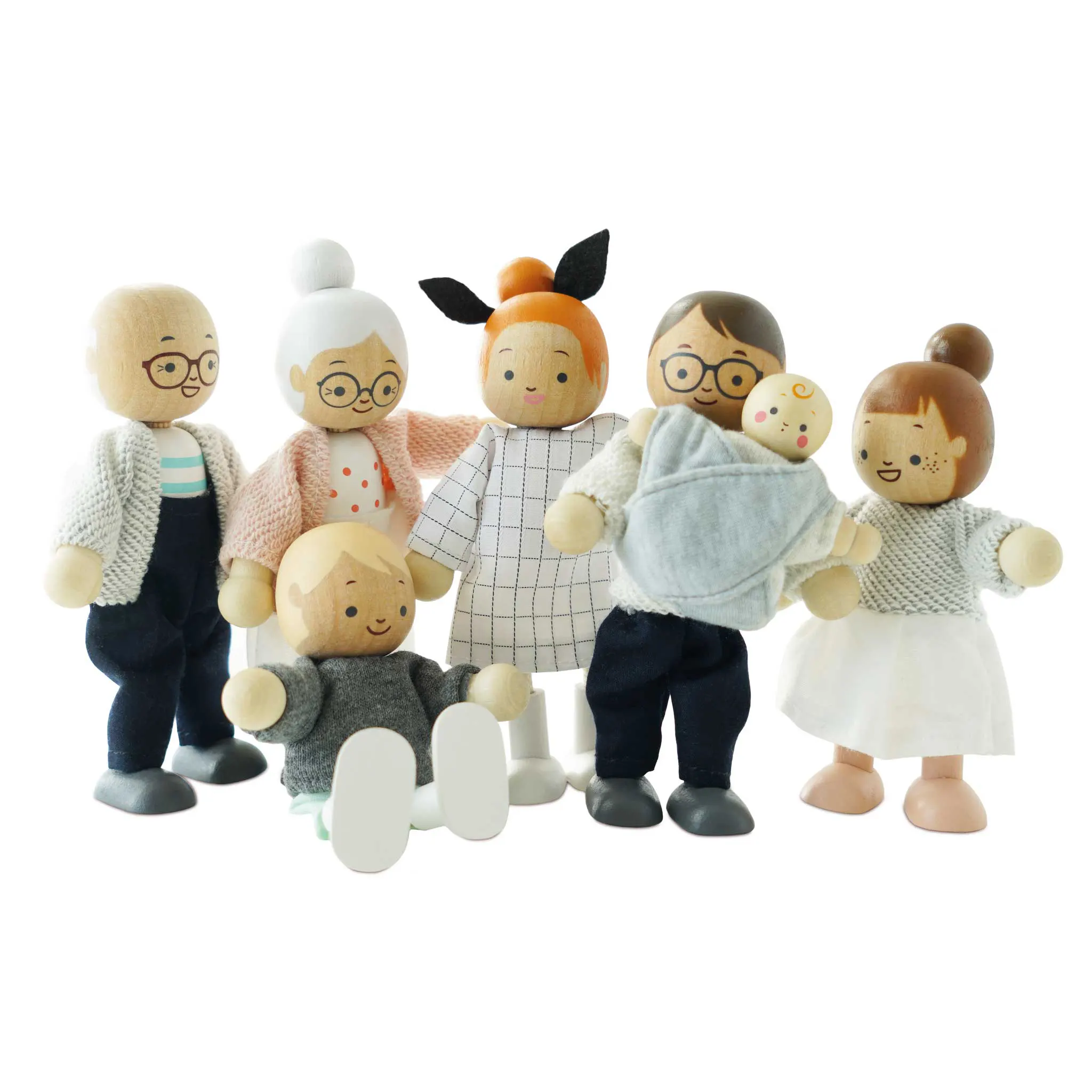 Meine Familie / Dolls House Family - 7 Piece (New Look)-Le Toy Van (LTV)
