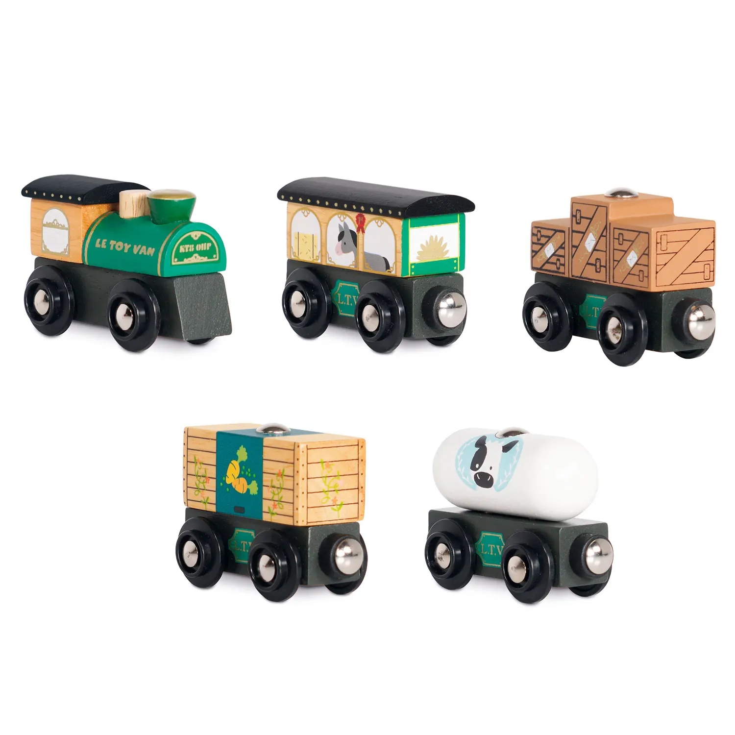Grüner Zug & Güterwagen / Great Green Train & Goods Wagons-Le Toy Van (LTV)