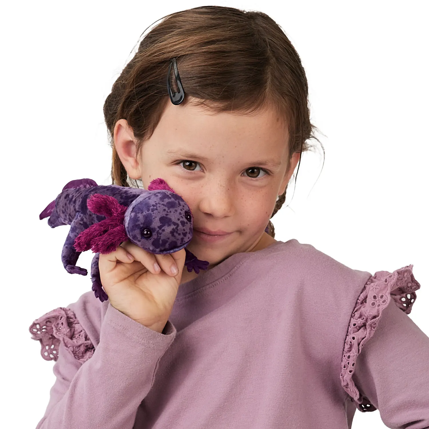 Black Axolotl / Schwarzer Schwanzlurch-Folkmanis® Puppets