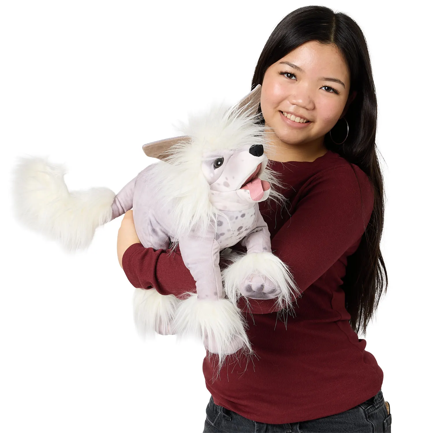 Chinese Crested Dog / Chinesischer Schopfhund-Folkmanis® Handpuppen