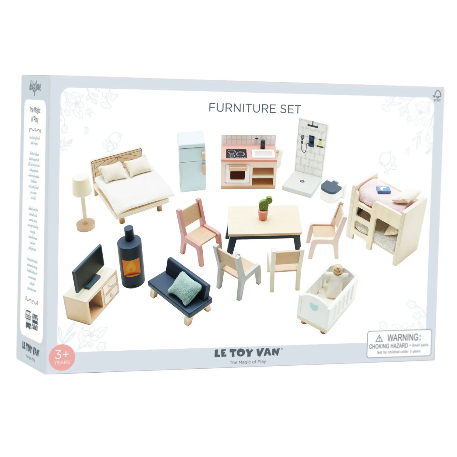 Starter Set Puppenhausmöbel/Complete DollsHouse Furniture Set (New Look)-Le Toy Van (LTV)