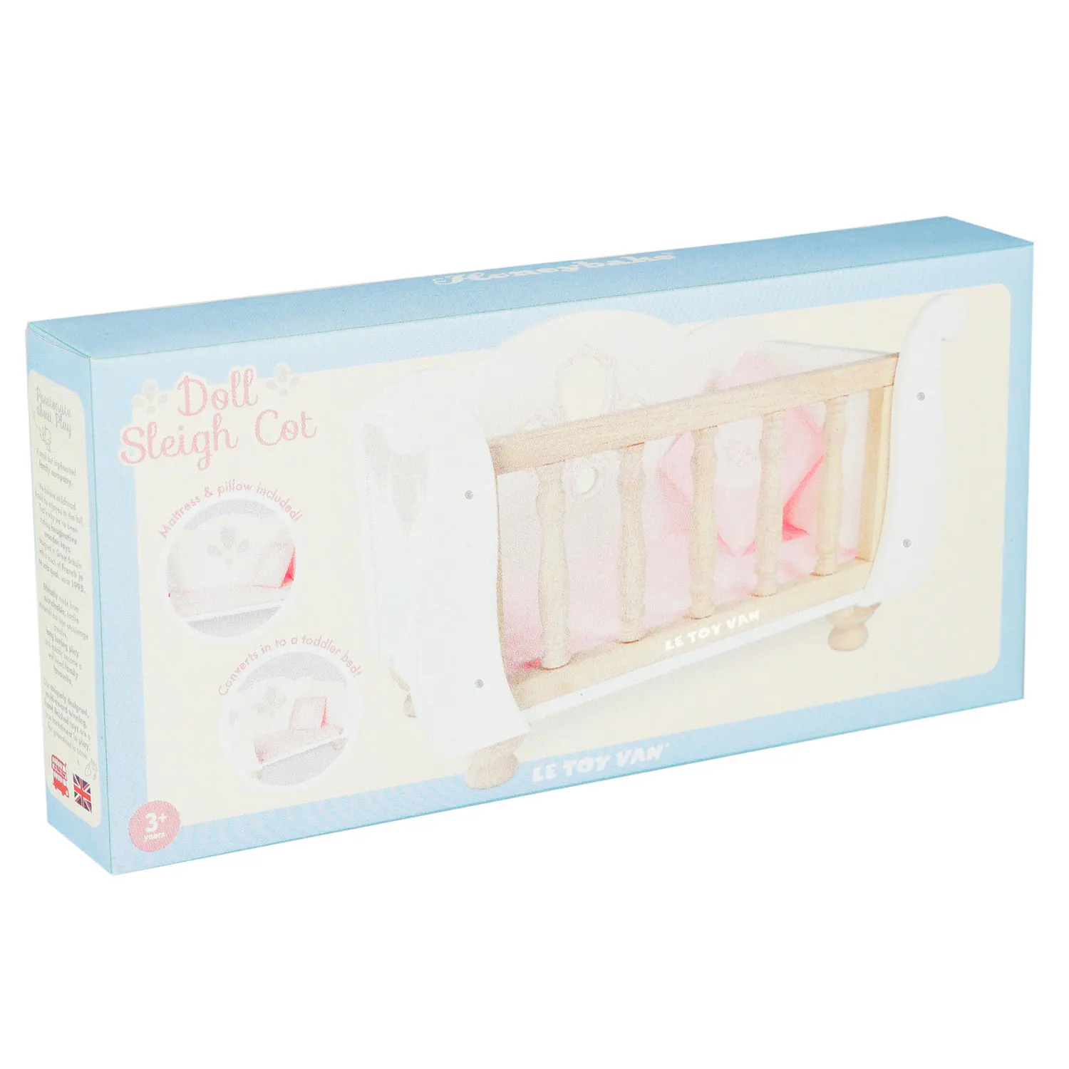 Puppenbett mit Gitterstäben / Dolls Wooden Cot-Le Toy Van (LTV)