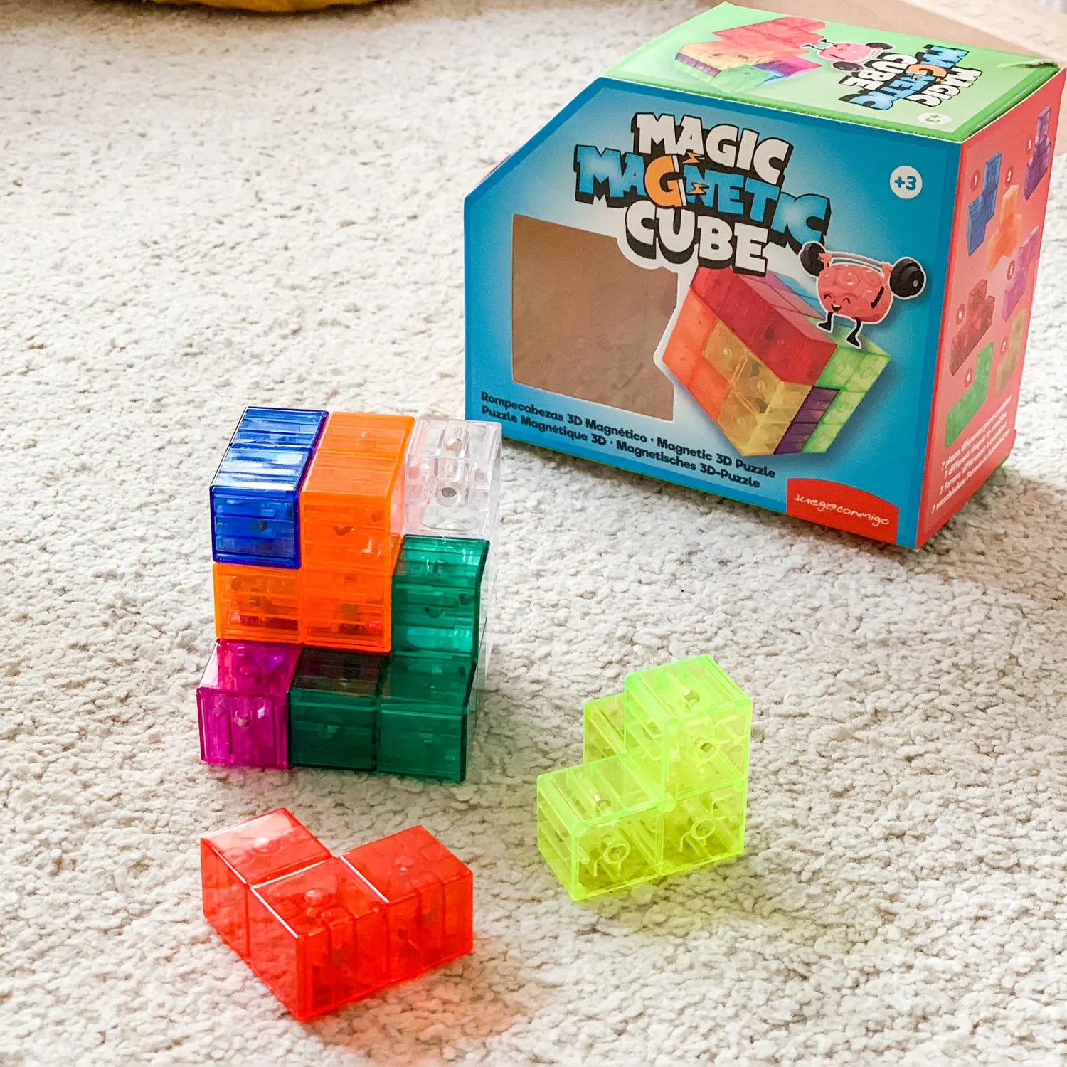Magic Magnetic Cube / magnetisches Geduldspiel-JuegaConmigo