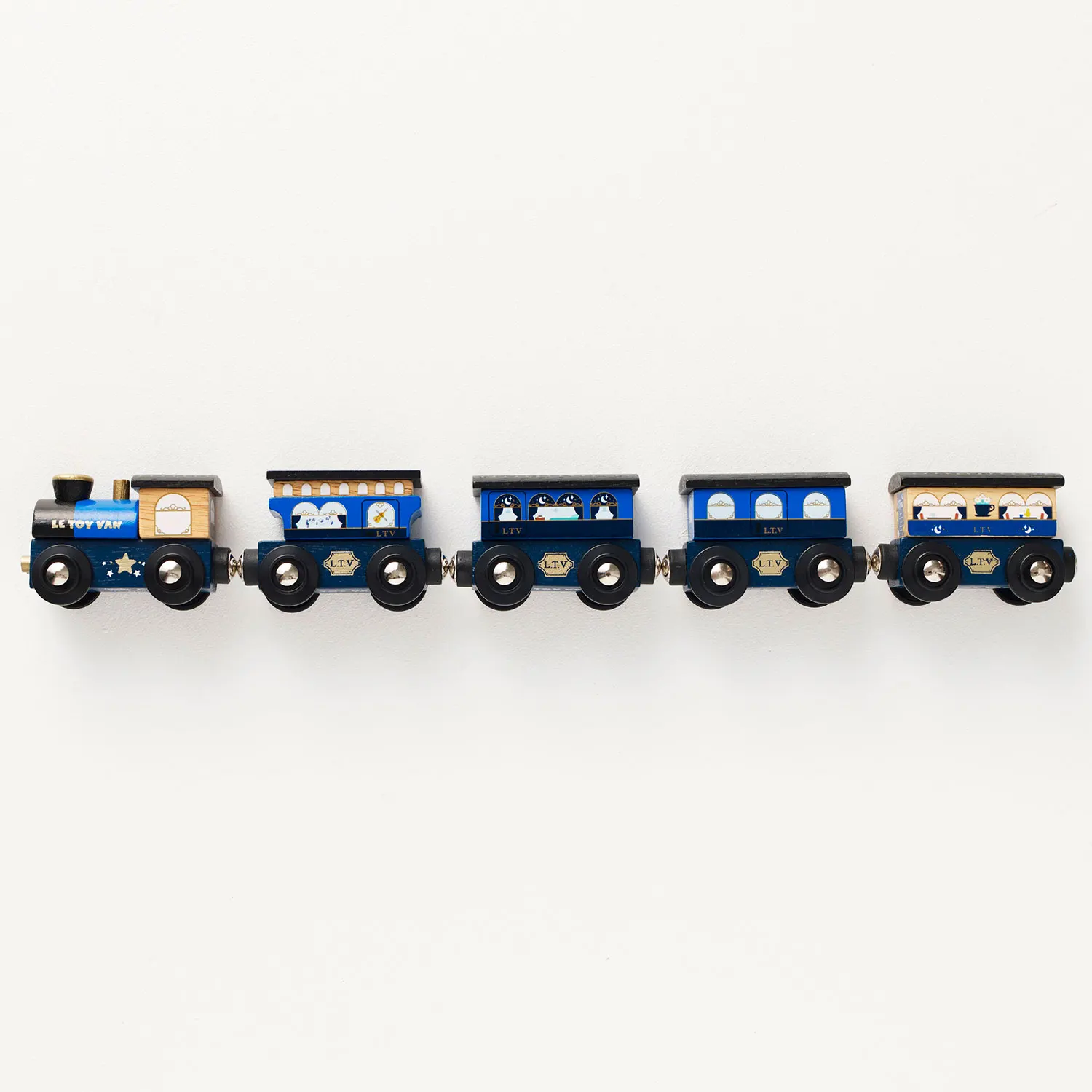 Blauer Zug mit Waggons / Twilight Train & Carriages (Blue)-Le Toy Van (LTV)