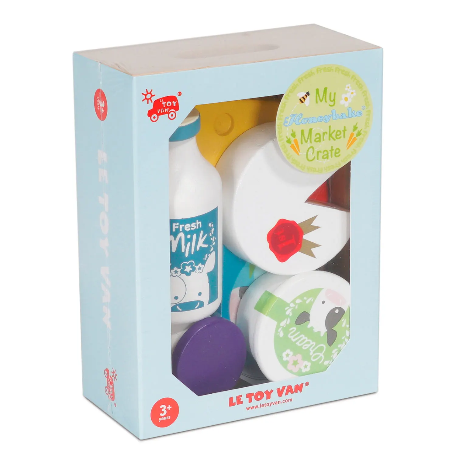 Käse & Milch Marktkiste / Cheese & Dairy Wooden Market Crate - 2022-Le Toy Van (LTV)