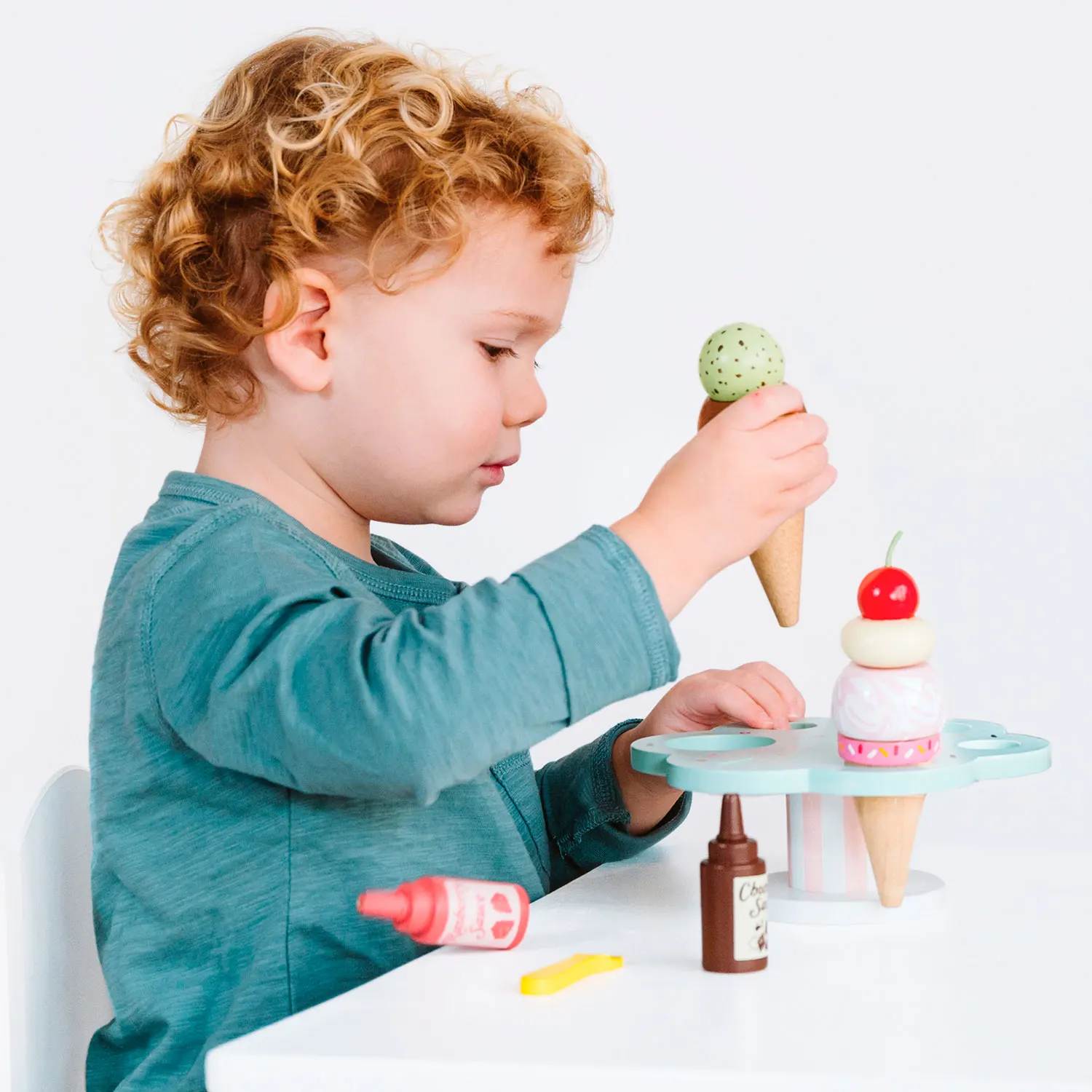 Carlos Eisständer / Wooden Ice Cream Stand & Toppings (New Look)-Le Toy Van (LTV)