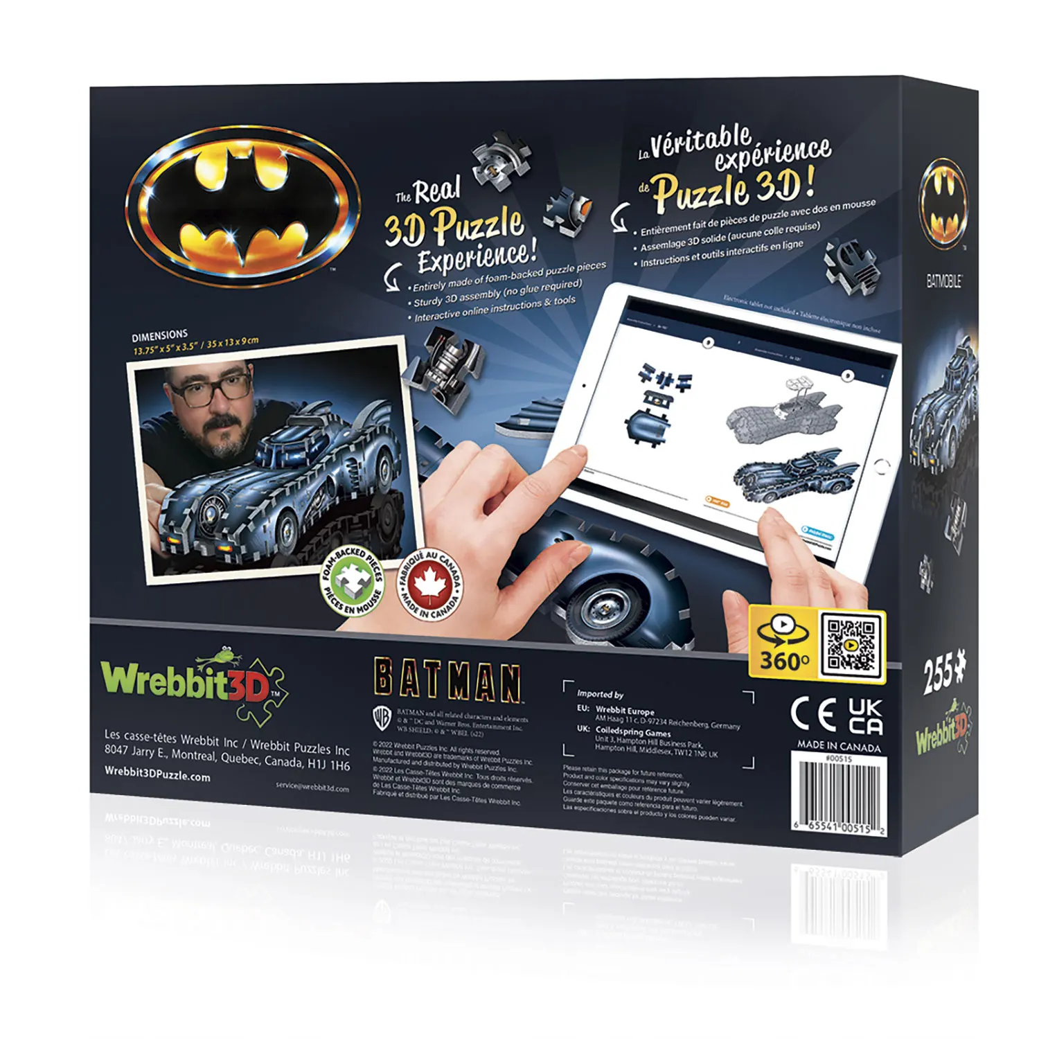 Batmobil 255 pcs. 3D Puzzle-Wrebbit-3D Puzzles