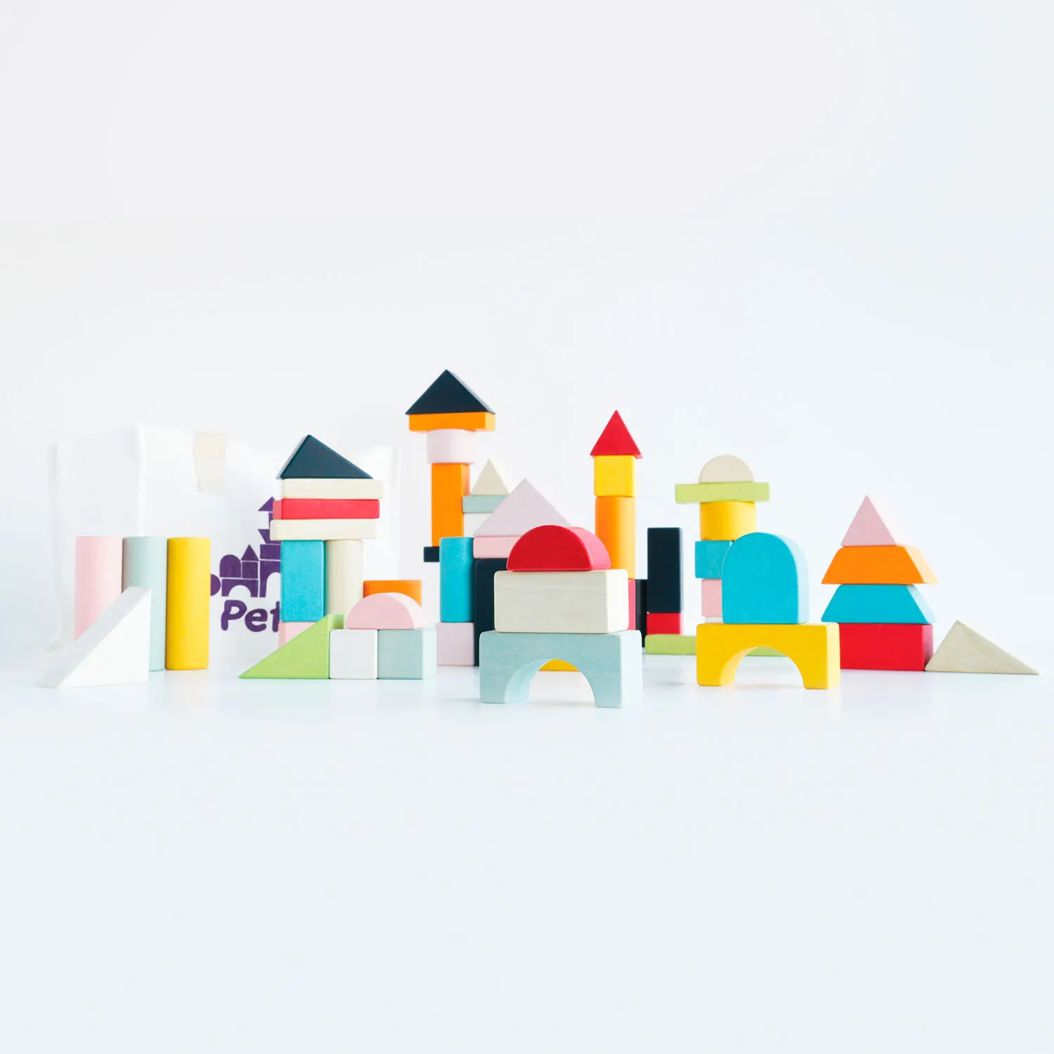 Bausteine & Tasche / Colourful Building Blocks & Bag - 60 piece-Le Toy Van (LTV)