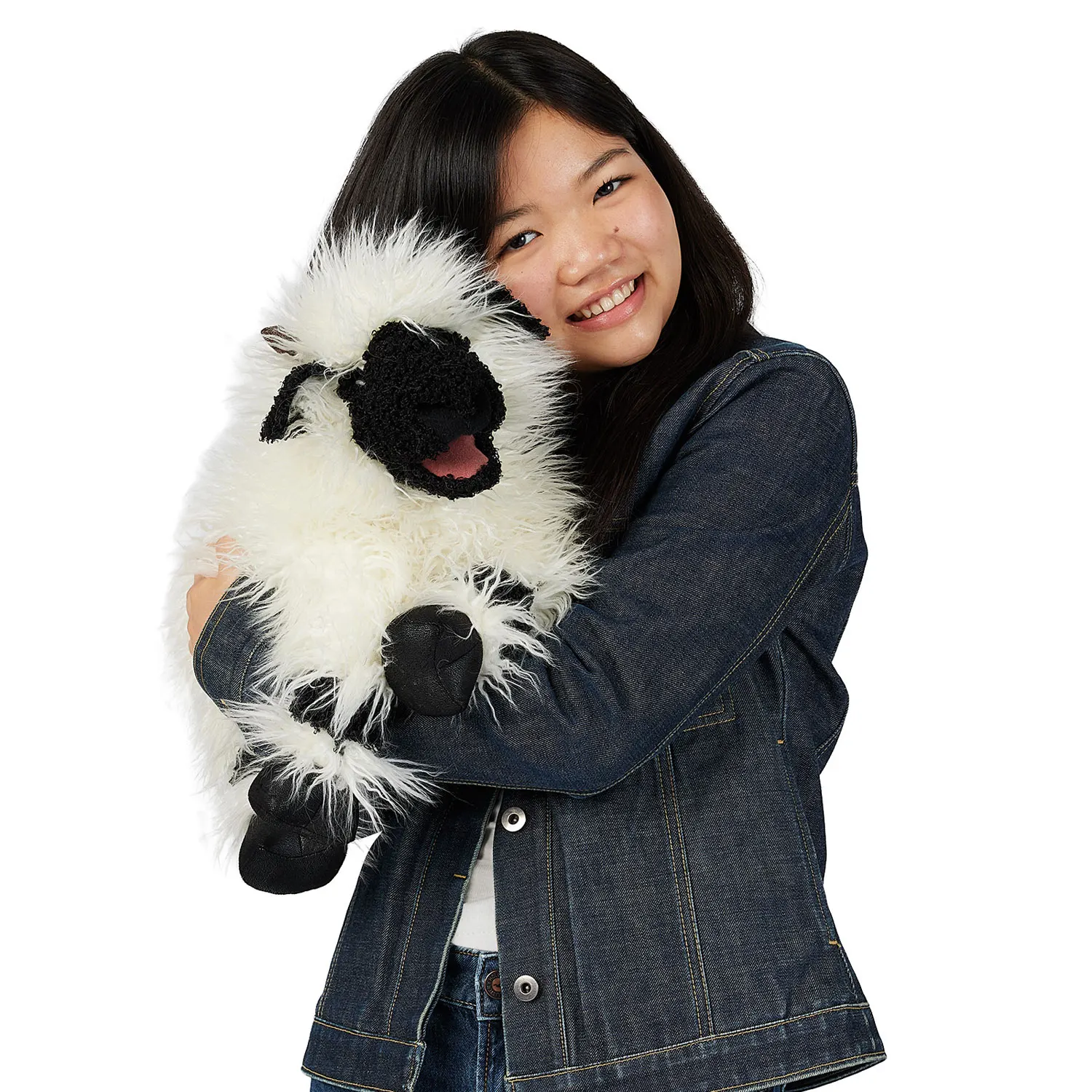 Walliser Schwarznasen Schaf / Valais Blacknose Sheep-Folkmanis® Handpuppen