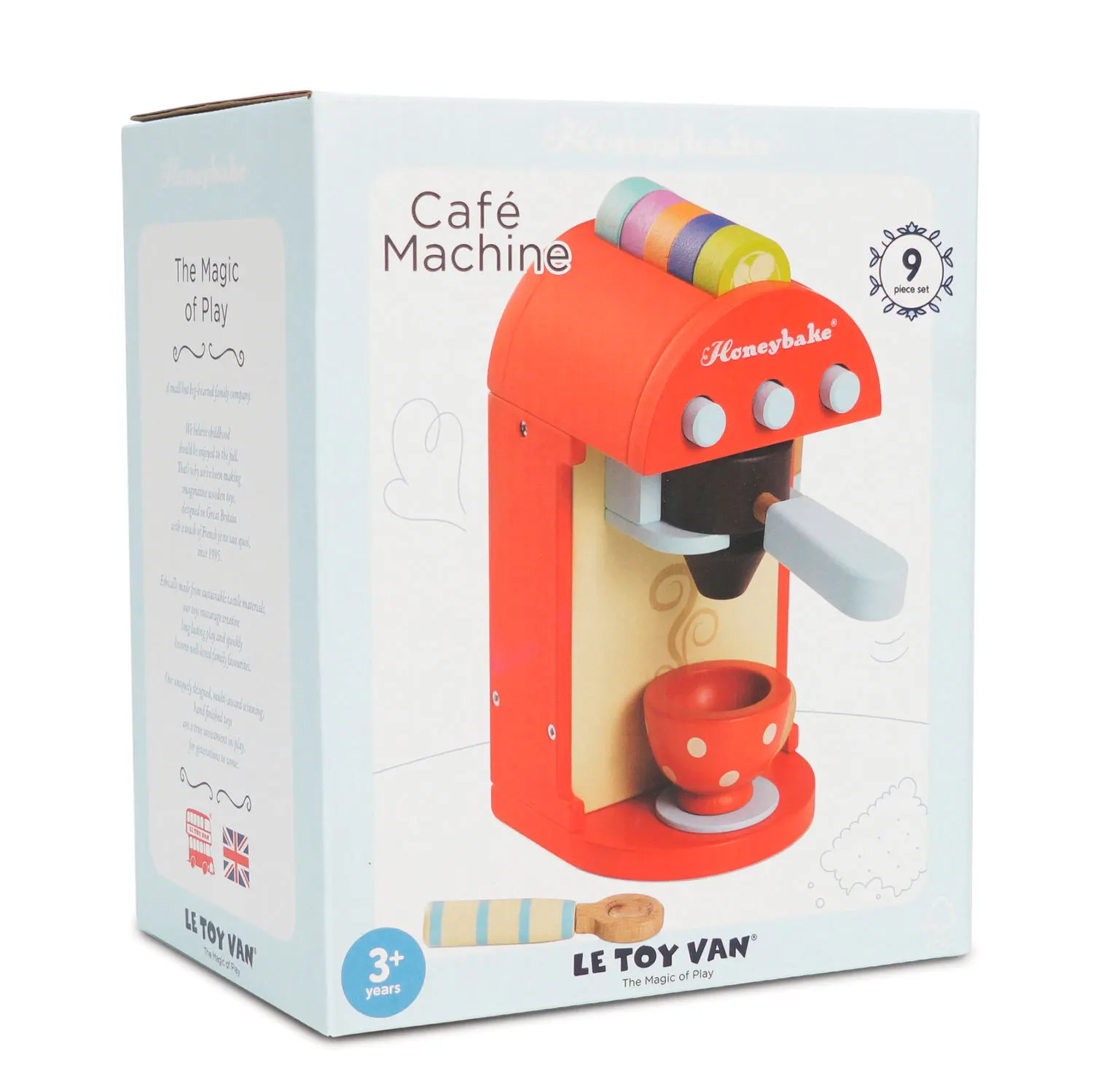 Caf&egrave; Maschine / Wooden Toy Coffee Machine & Pods-Le Toy Van (LTV)