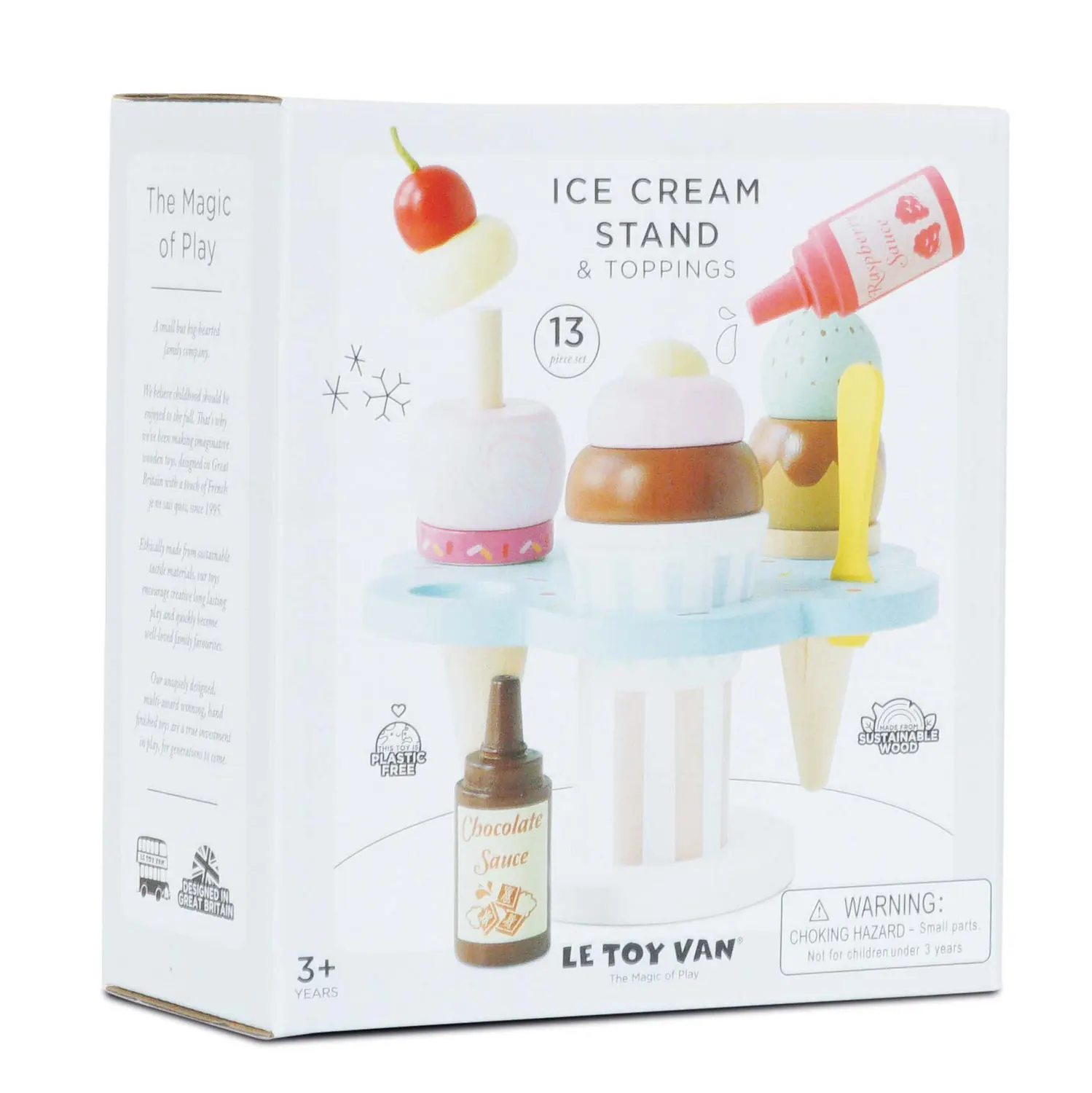 Carlos Eisständer / Wooden Ice Cream Stand & Toppings (New Look)-Le Toy Van (LTV)