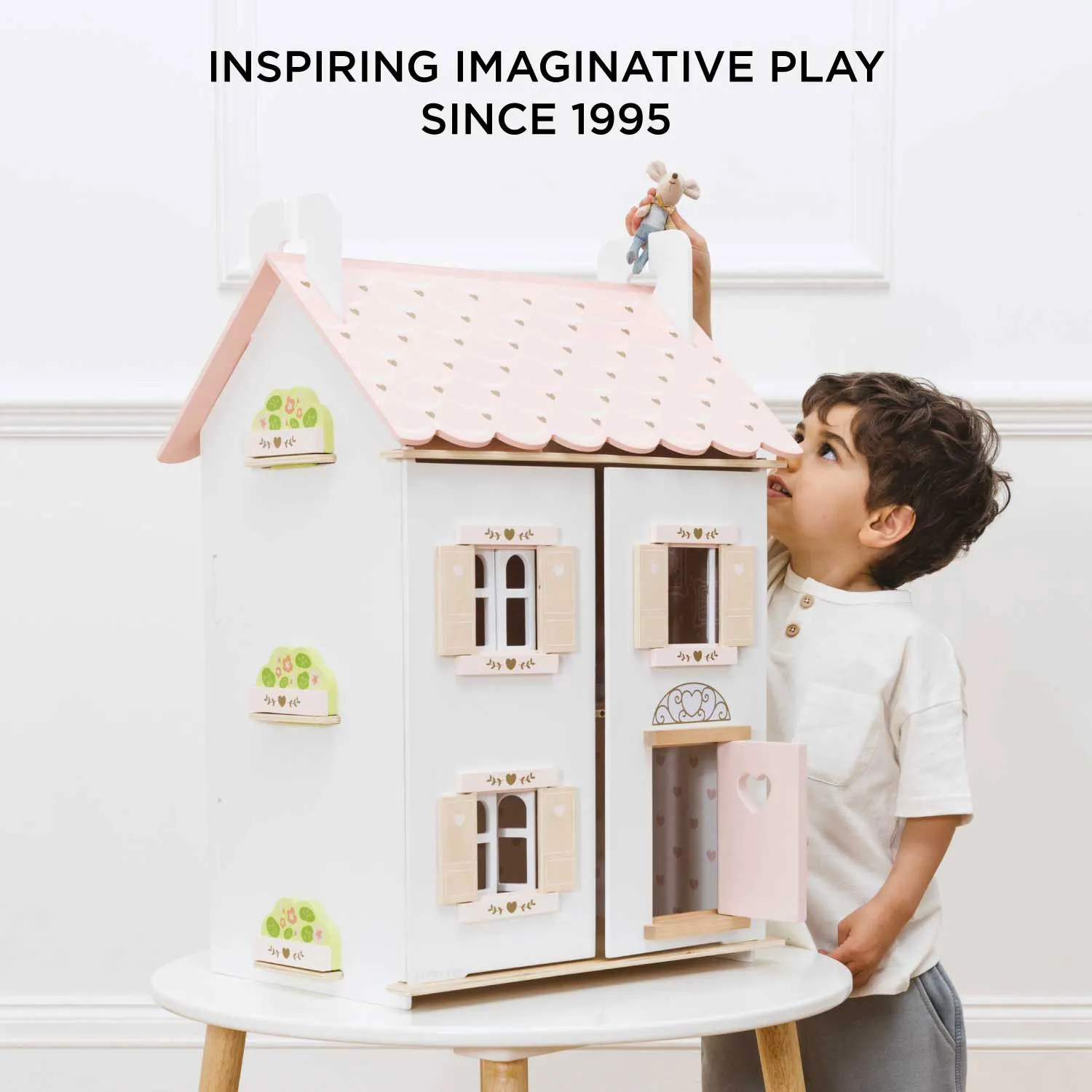 Roseheart Wooden Dolls House,Furniture & Family-Le Toy Van (LTV)