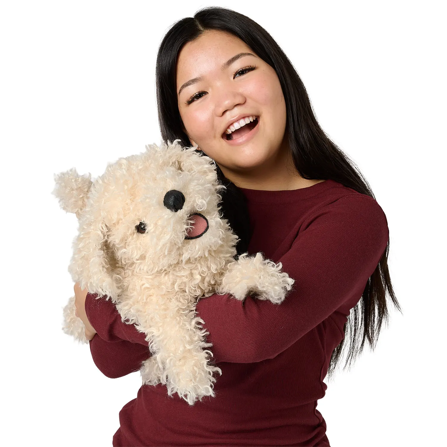 White Poodle Puppy / Pudelwelpe, weiß-Folkmanis® Handpuppen
