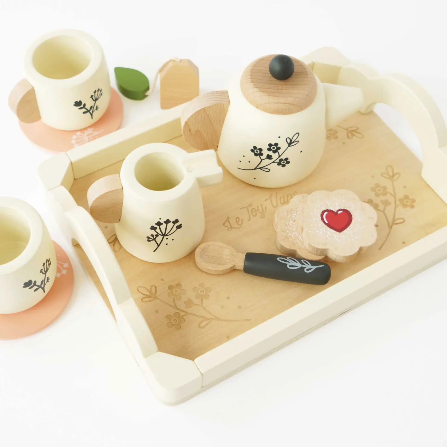 Teeservice / Wooden Tea Set & Tray (New Look)-Le Toy Van (LTV)