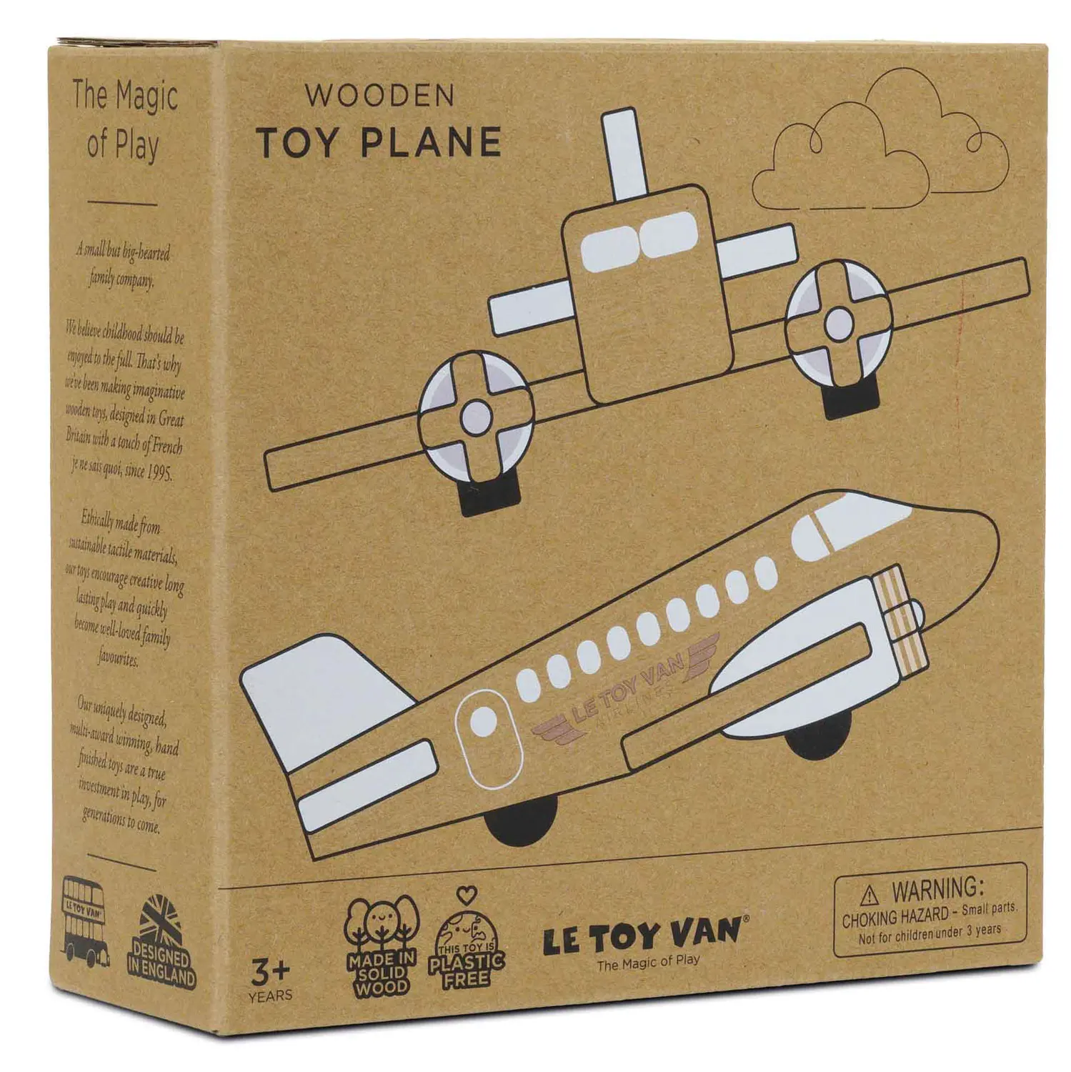 Flugzeug aus Holz / Wooden Toy Plane-Le Toy Van (LTV)