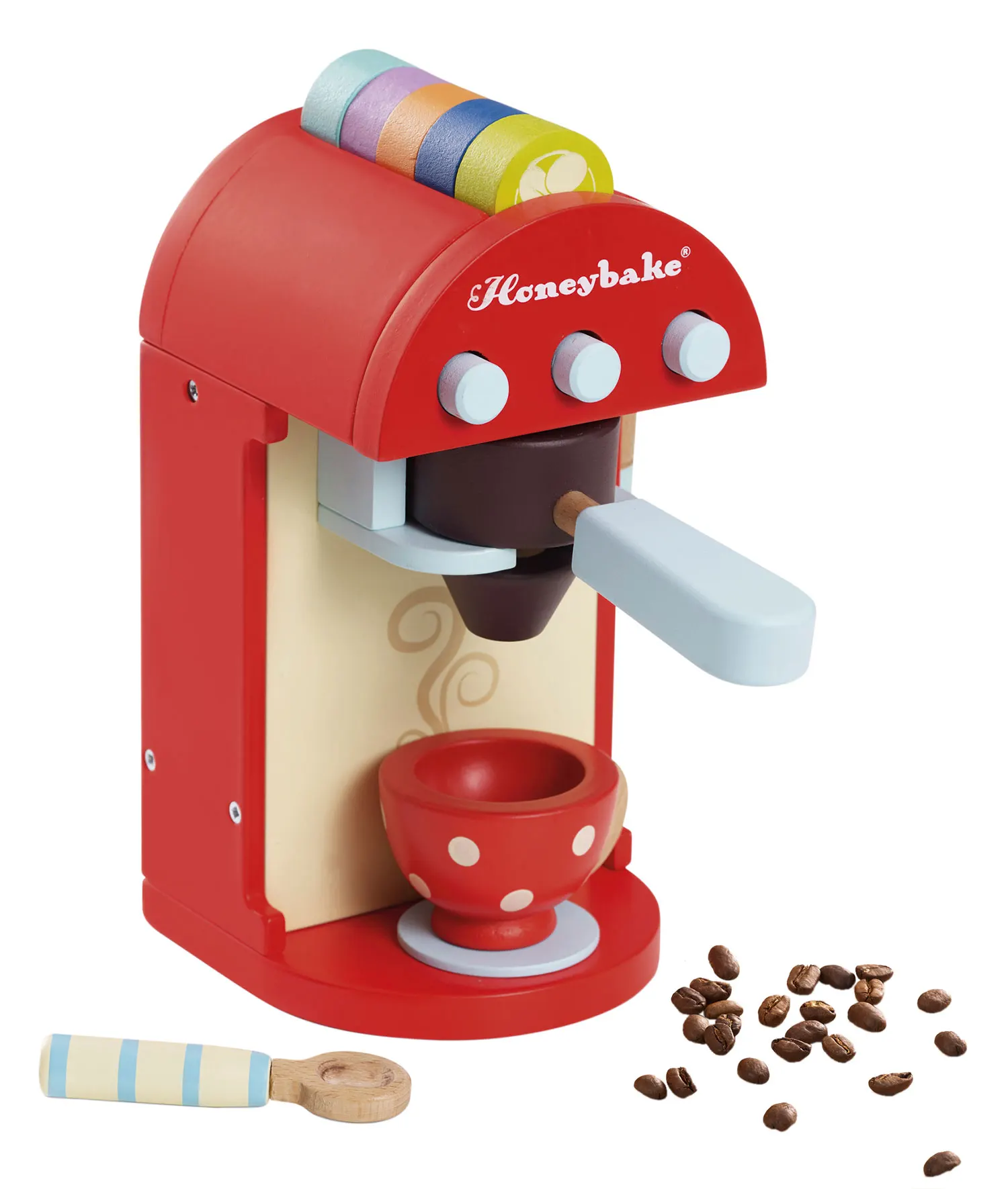 Caf&egrave; Maschine / Wooden Toy Coffee Machine & Pods-Le Toy Van (LTV)