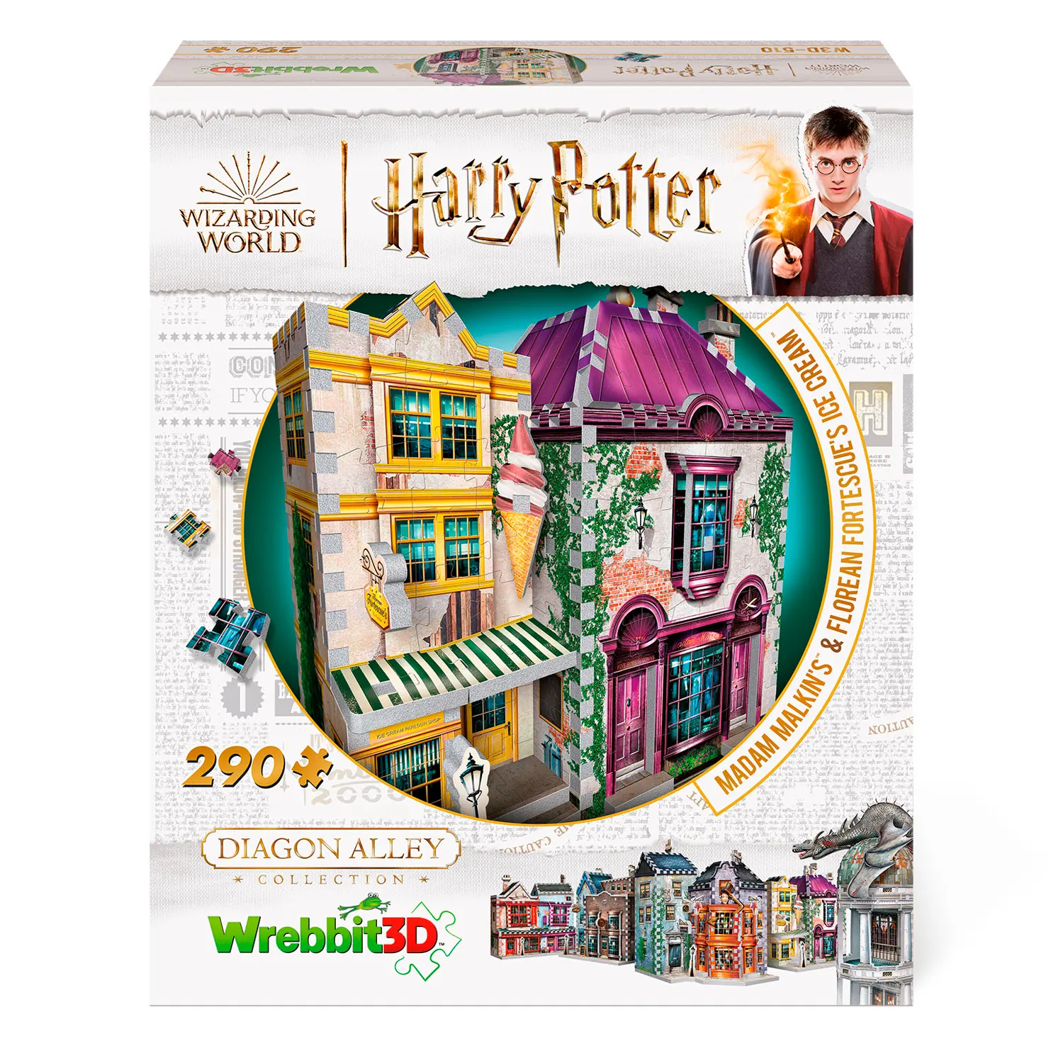 Madam Malkins Anzüge & Florean Fortescue’s Eissalon 290 pcs. 3D Puzzle-Wrebbit-3D Puzzles