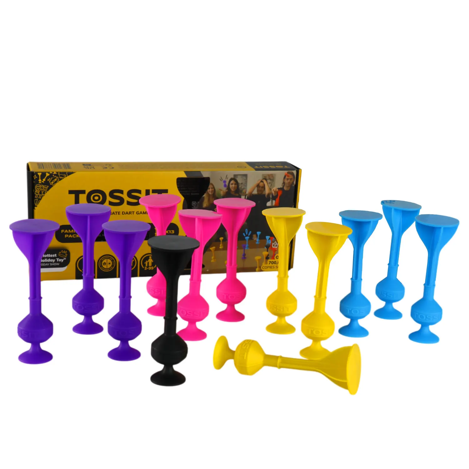 TOSSIT FAMILY PACK pink / lila / hellblau / gelb