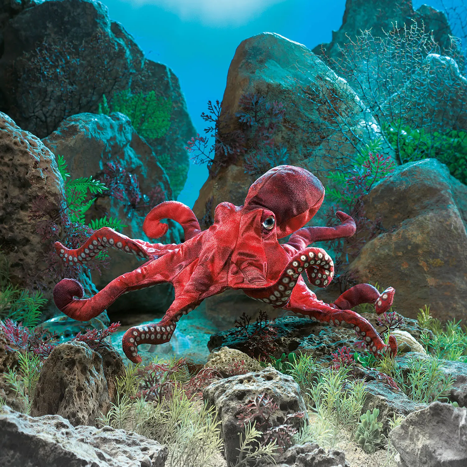 Roter Oktopus / Red Octopus-Folkmanis® Puppets
