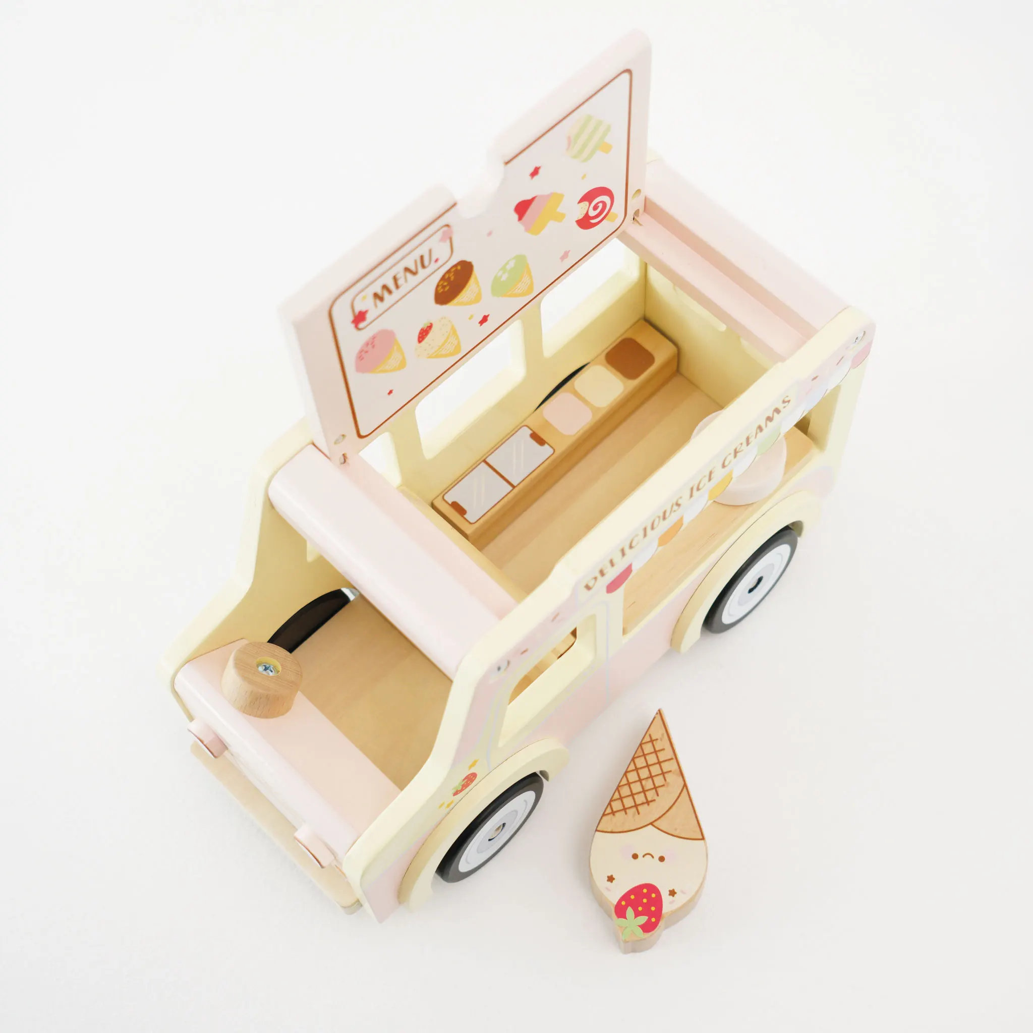 Eiscremewagen / Wooden Ice Cream Van (New Look)-Le Toy Van (LTV)