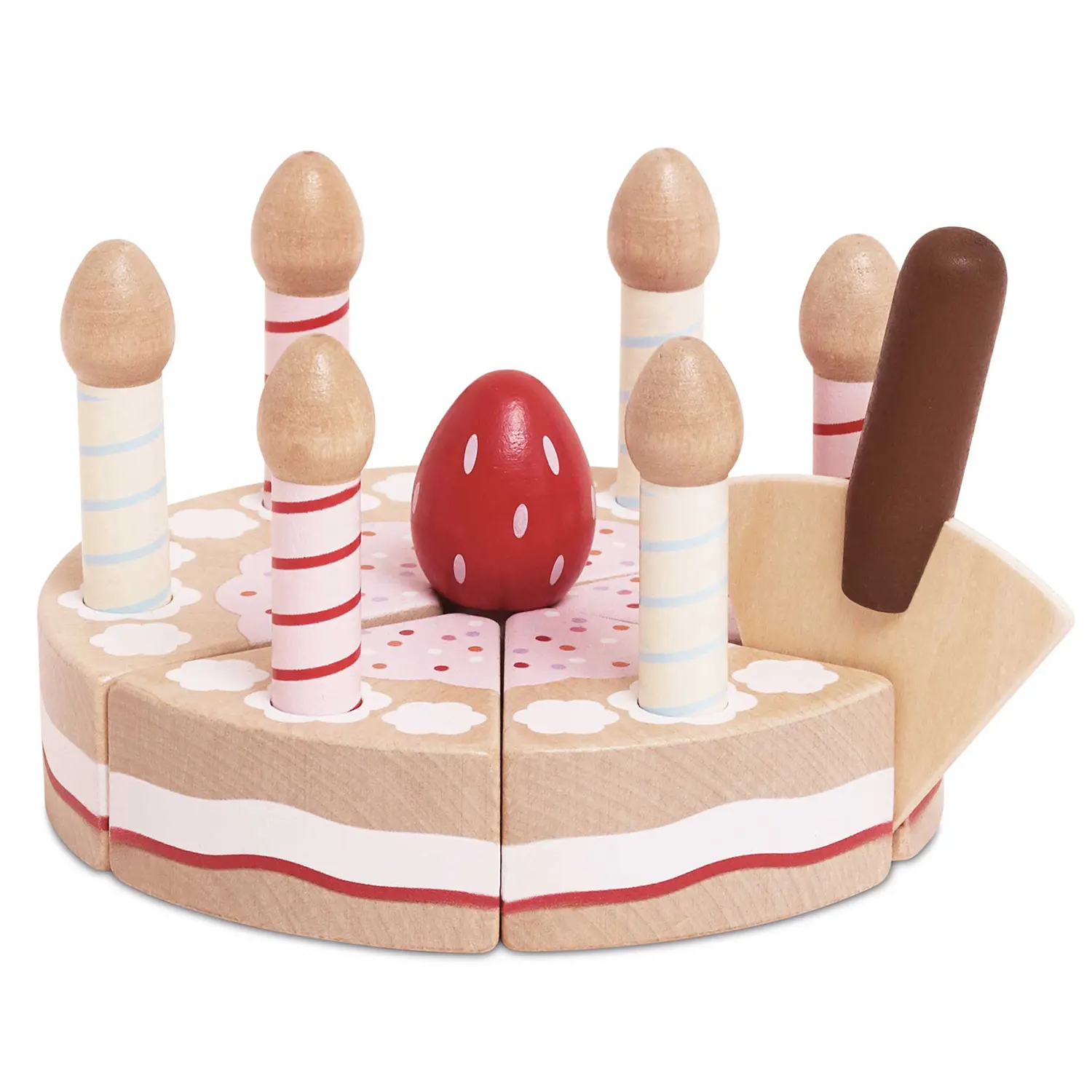 Sliceable Birthday Cake & Candles (New Look)-Le Toy Van (LTV)