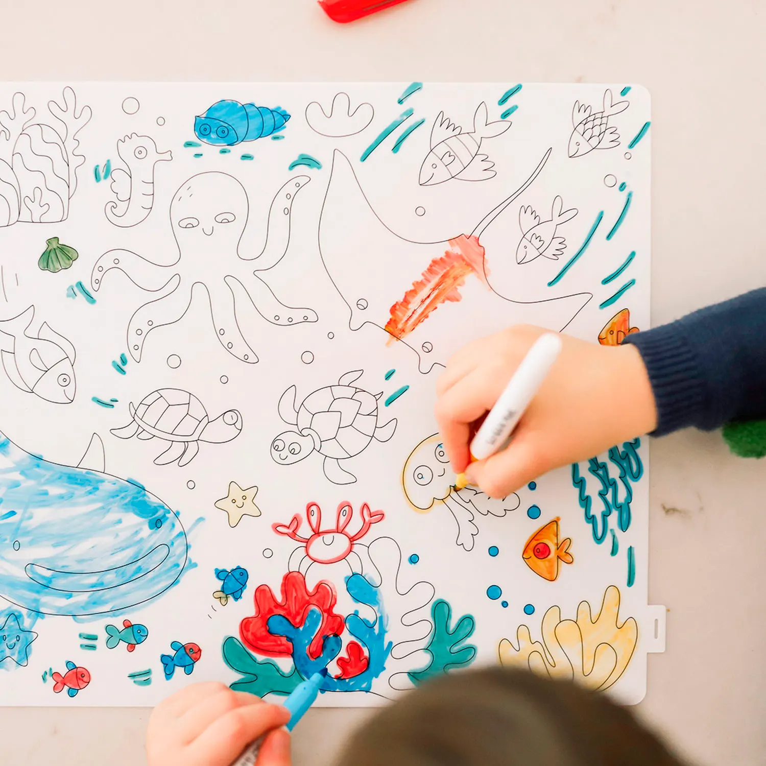 Scribble Mat 4 Farben / 4 colors - Under the sea-JuegaConmigo