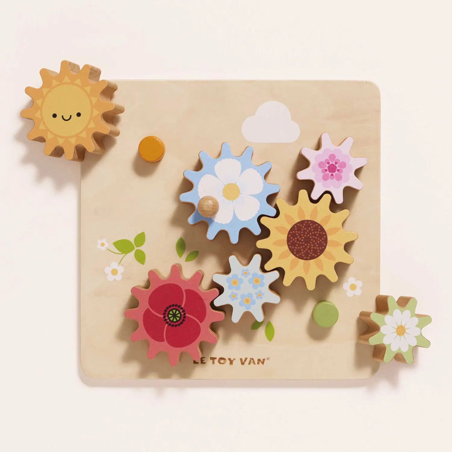 Zahnrad-Spiel "Biene und Blumen / Meadow Bees Gear & Cogs-Le Toy Van (LTV)