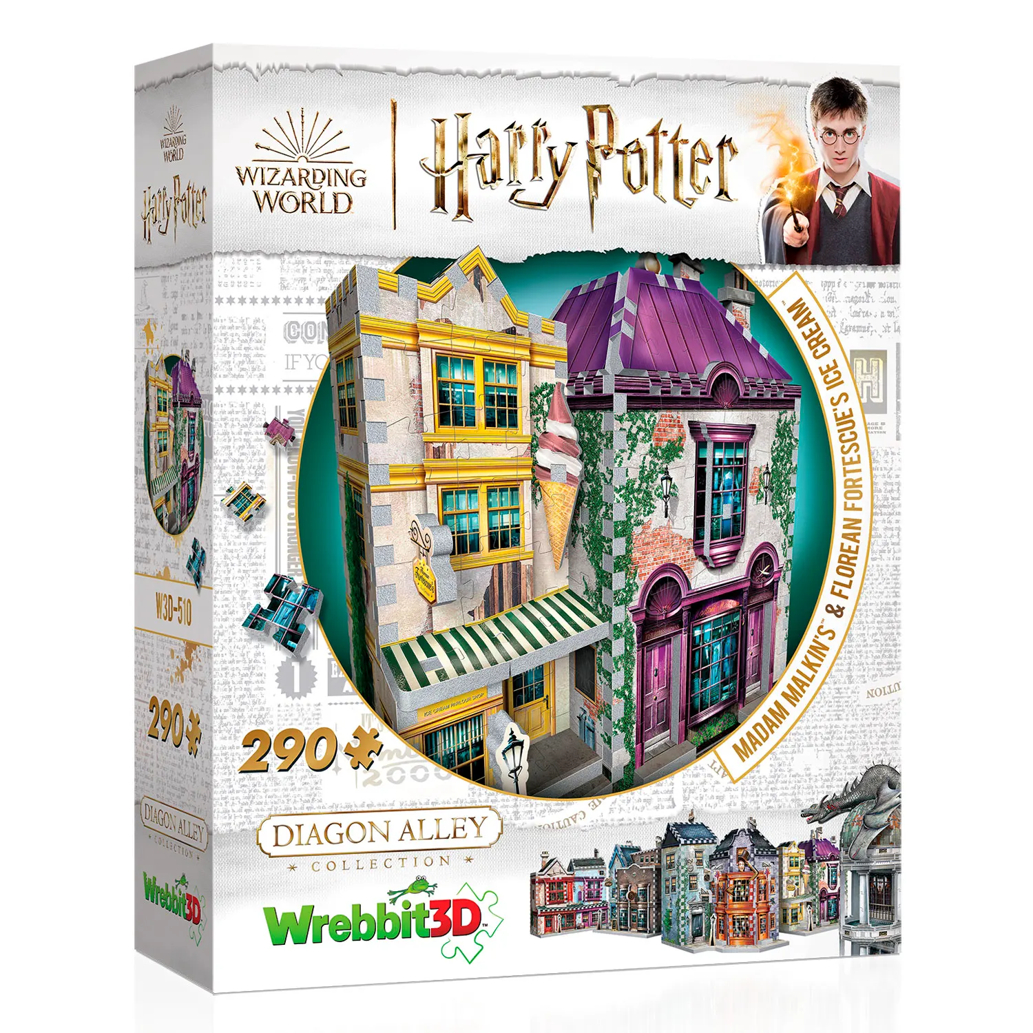 Madam Malkins Anzüge & Florean Fortescue’s Eissalon 290 pcs. 3D Puzzle-Wrebbit-3D Puzzles