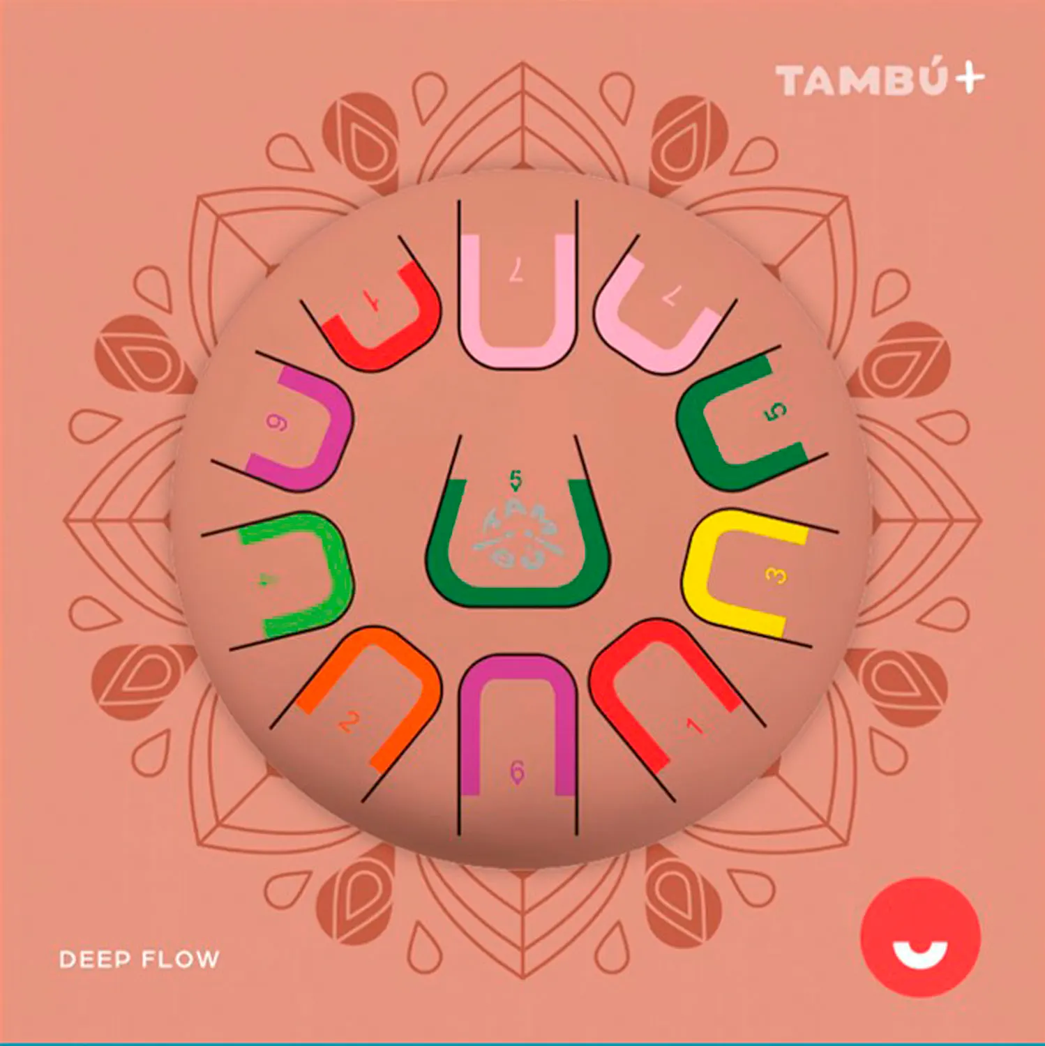 Tambu+ 10"/25 cm - Deep Flow (terracotta)-JuegaConmigo