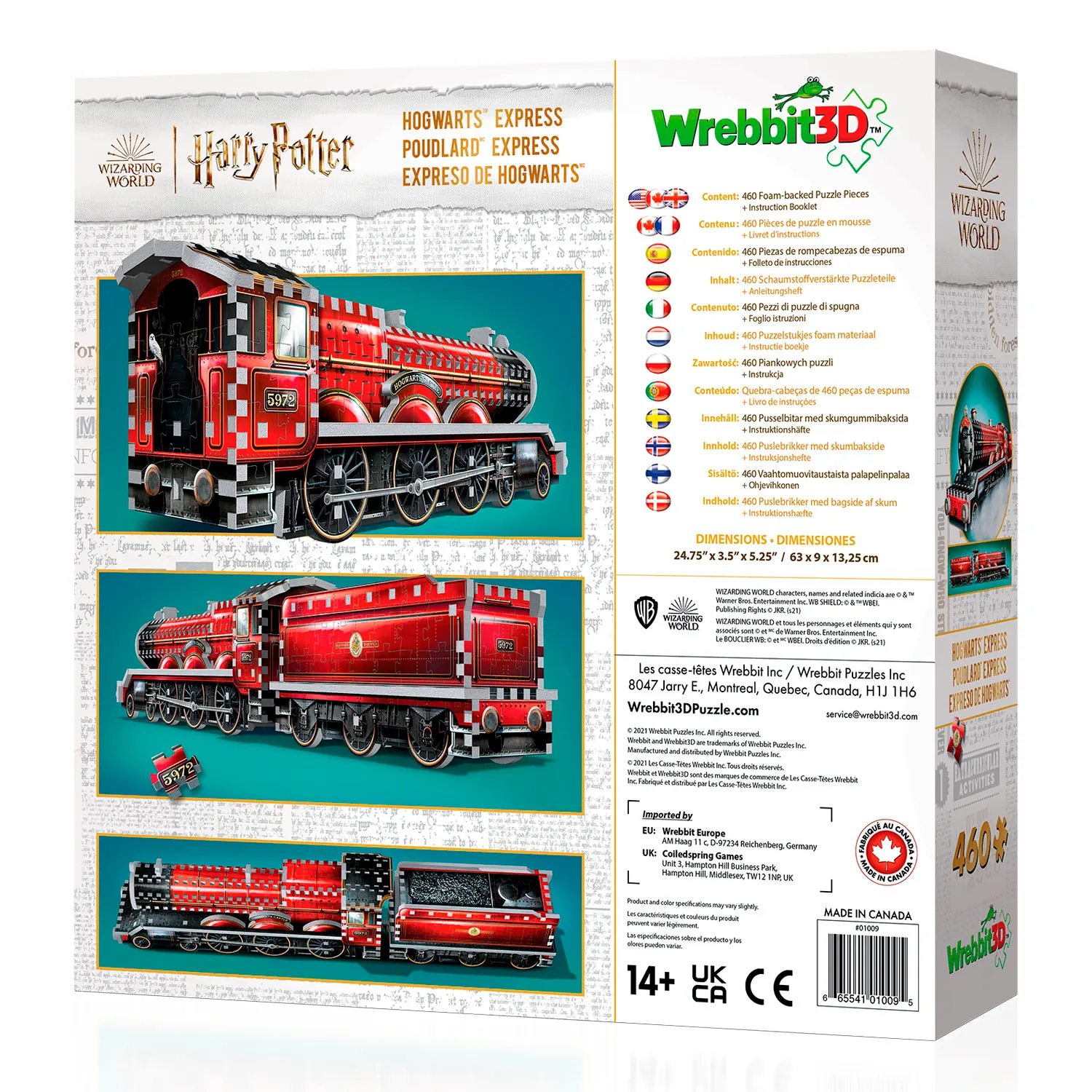 Hogwarts Express Harry Potter / Hogwarts Express Train 460 pcs. - 3D-Puzzle-Wrebbit-3D Puzzles
