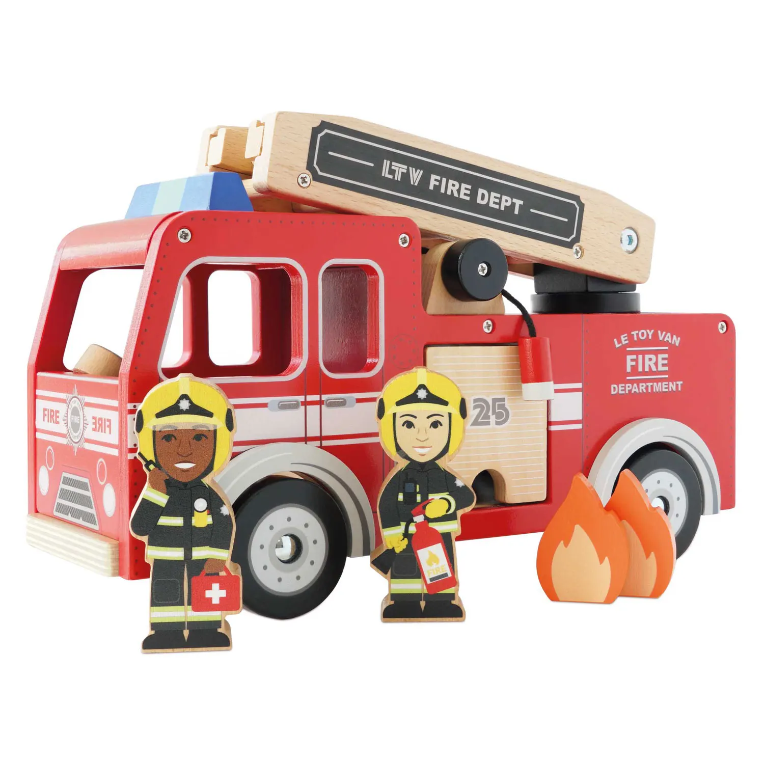 Fire Engine with Firefighters (New Look)-Le Toy Van (LTV)