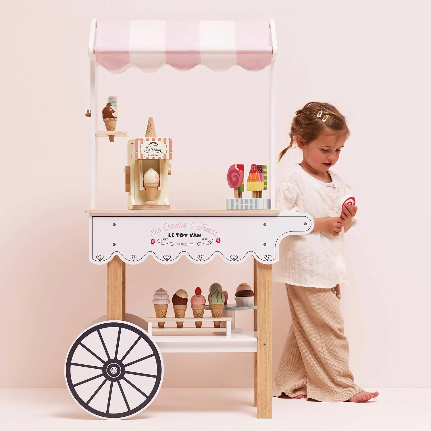 Ice Cream Trolley Market Stall (New Look)-Le Toy Van (LTV)