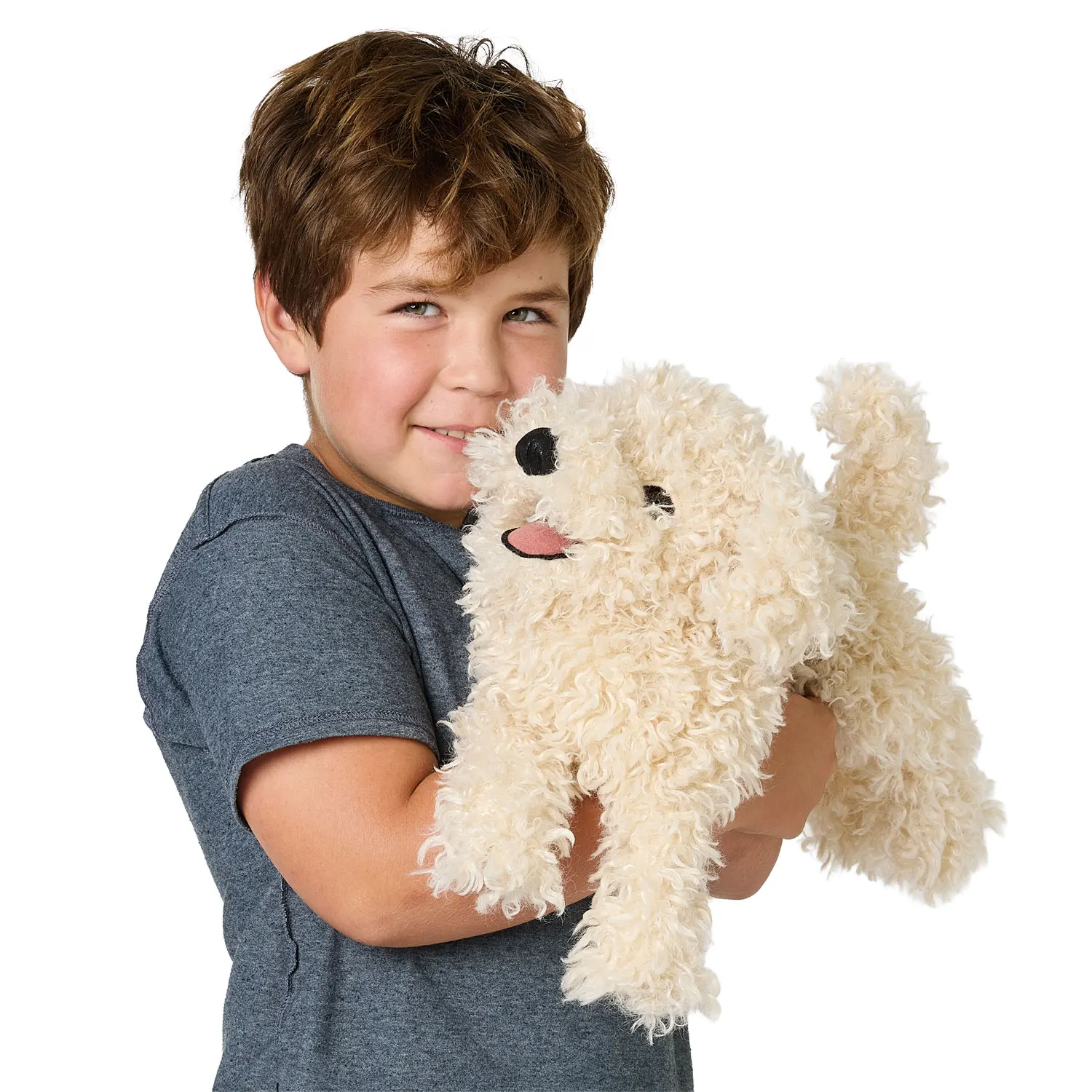 White Poodle Puppy / Pudelwelpe, weiß-Folkmanis® Handpuppen