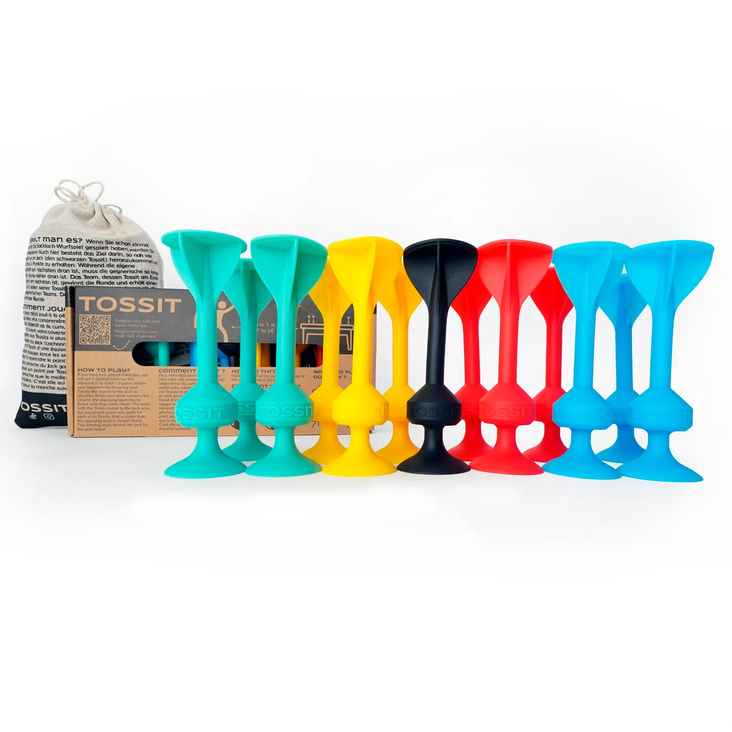 TOSSIT FAMILY PACK rot / türkis / hellblau / gelb-TOSSIT®