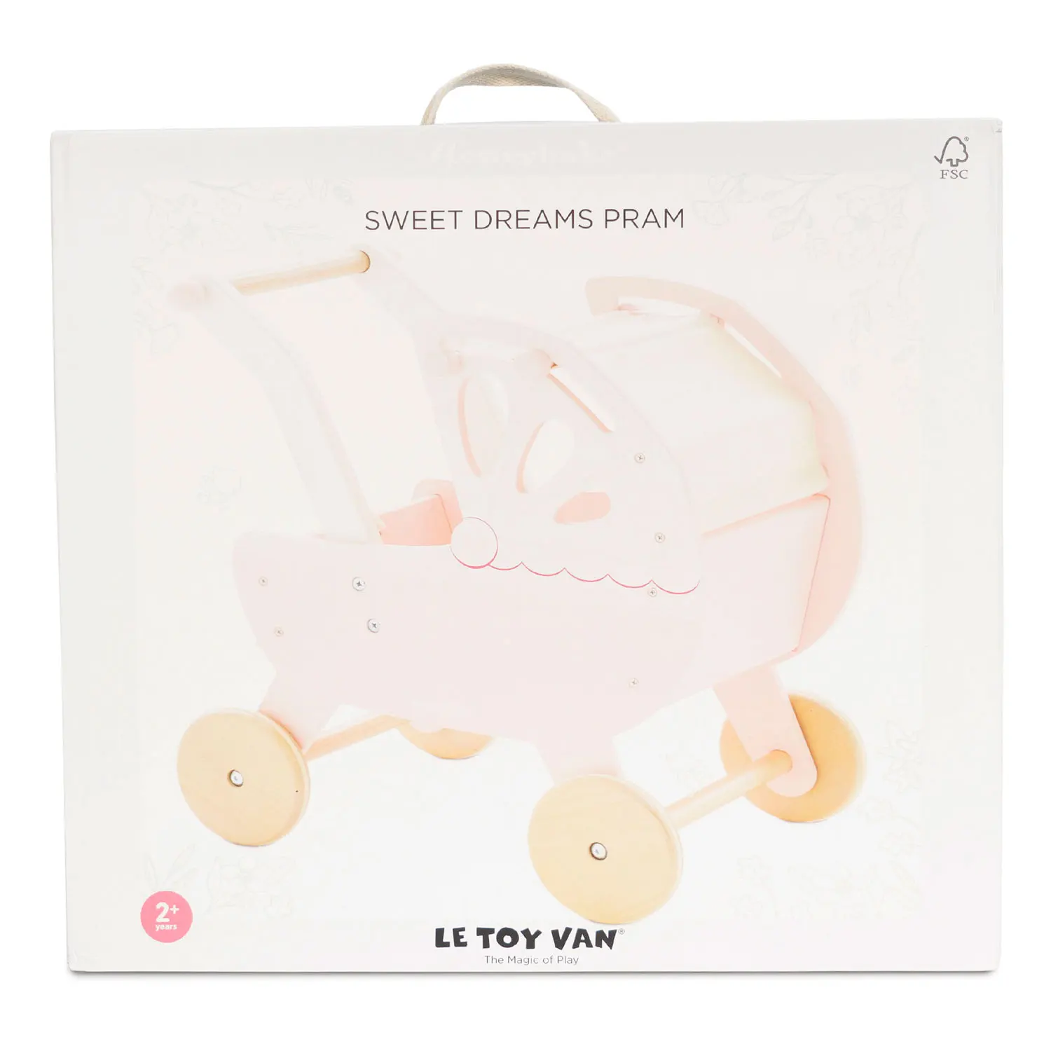Sweet Dreams Puppenwagen / Retro Wooden Doll Pram-Le Toy Van (LTV)