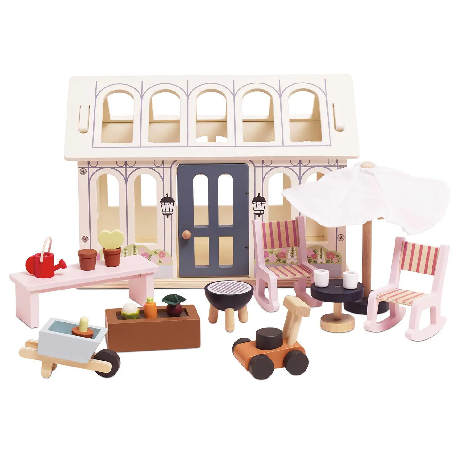 Spielset Wintergarten für Puppenhaus / Dolls House Conservatory Playset