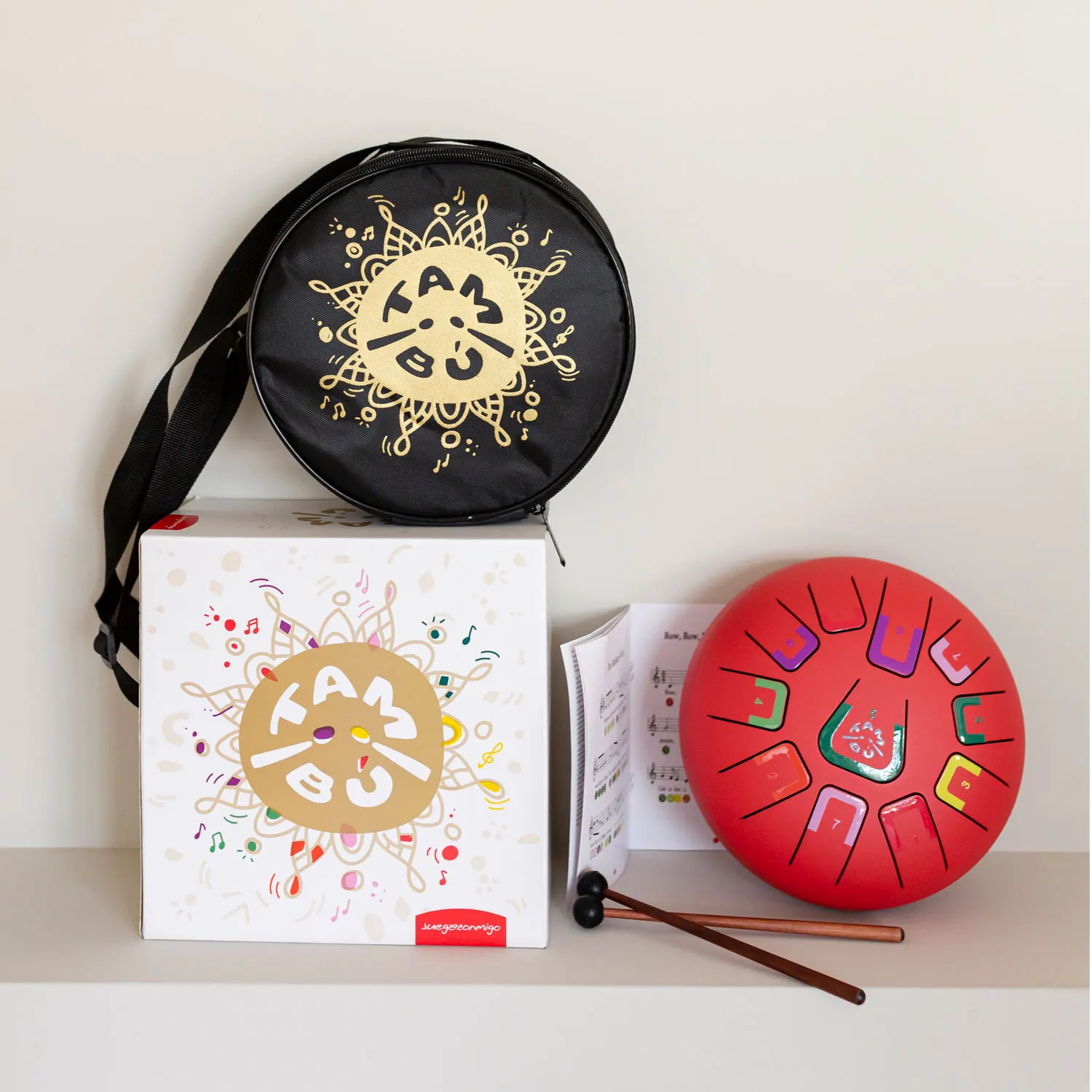 Tambu Steel Drum - Scarlet Sunset (Matt Red)-JuegaConmigo