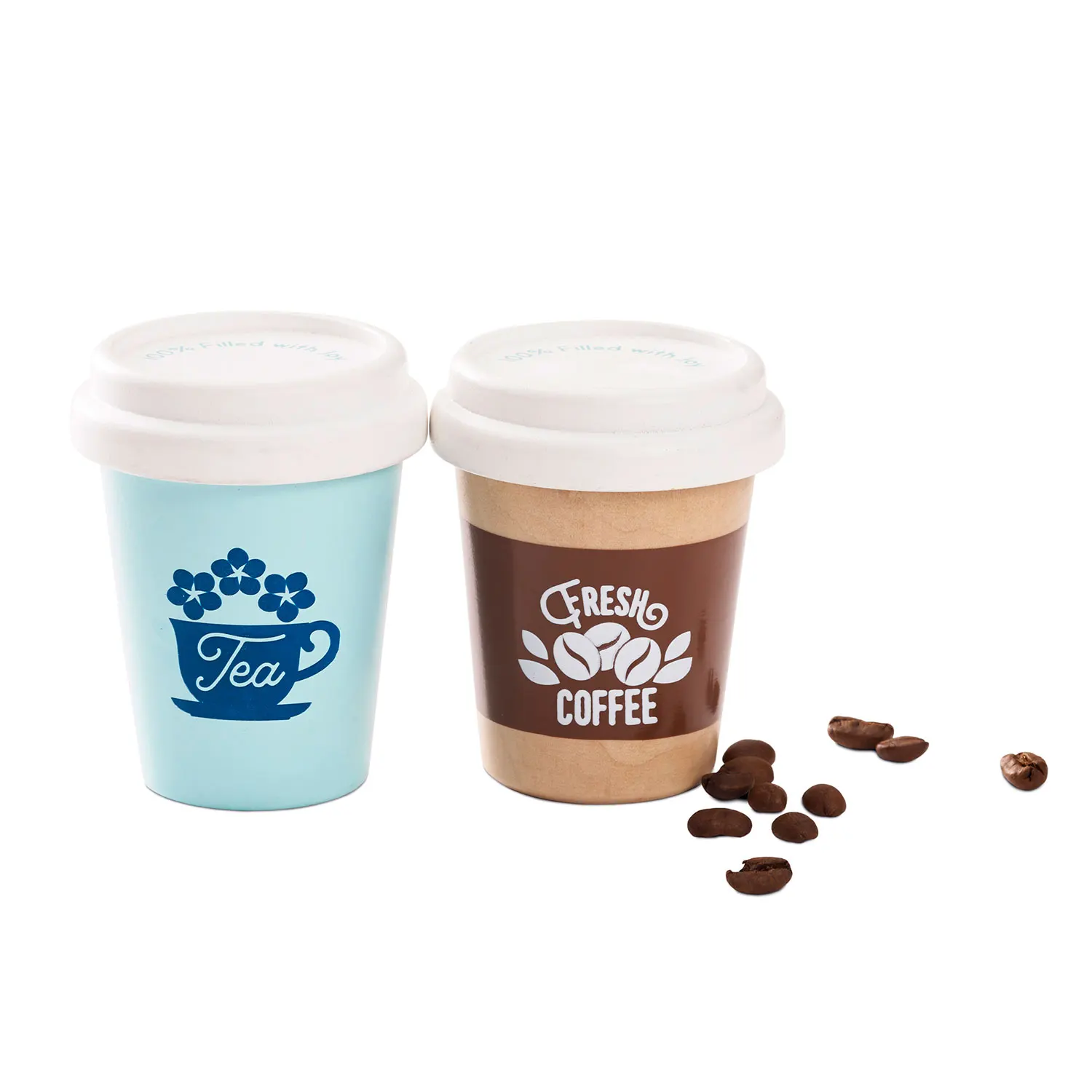 Tea & Coffee Re-Useable Eco Cups/Tee & Kaffee Wiederverwendbare Öko-Becher-Le Toy Van (LTV)