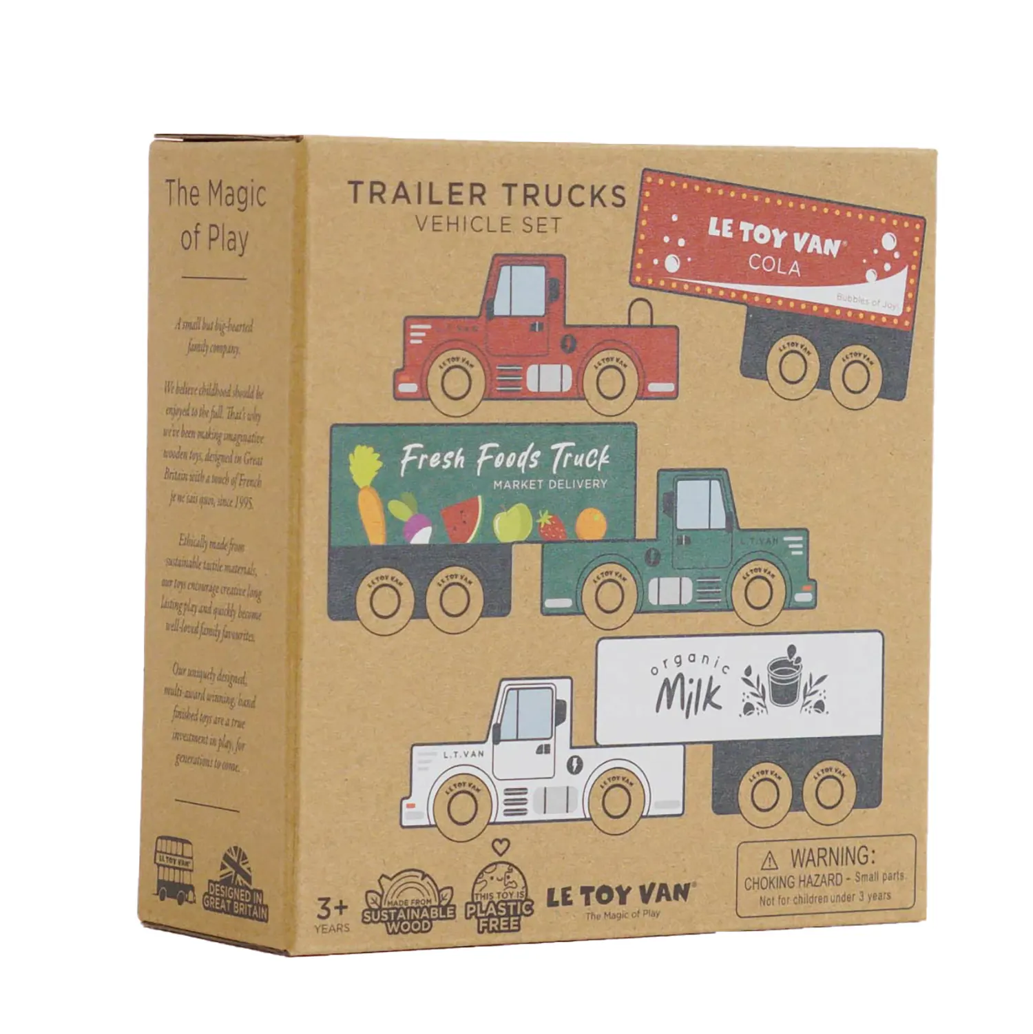Wooden Trailer Truck Set / Lastwagen-Set-Le Toy Van (LTV)